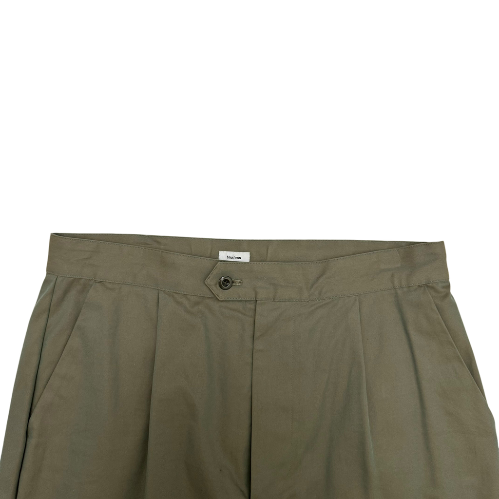 Blurhms SS18 Heavy Twill Central Slit Pants Iridescent Green (Size L)