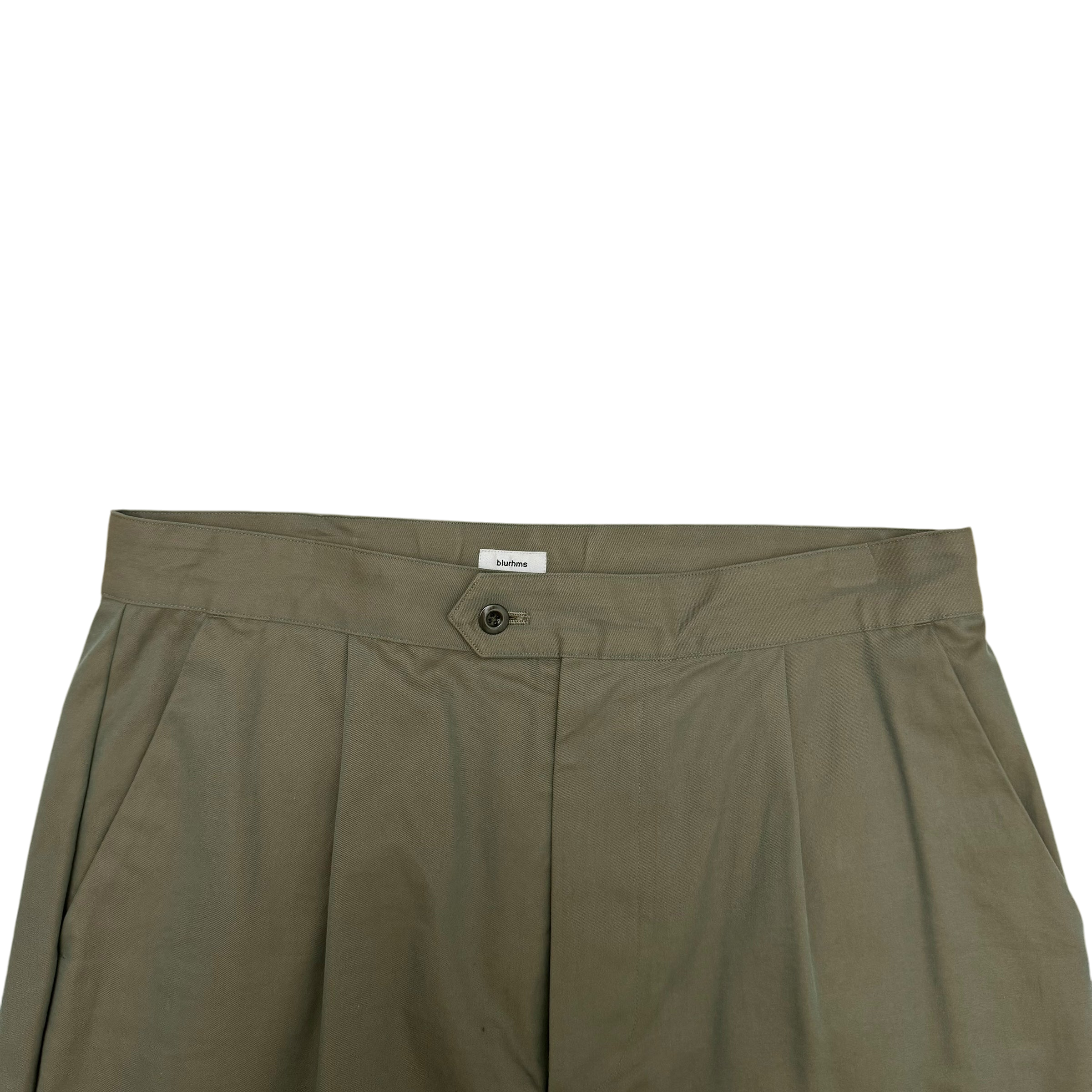 Blurhms SS18 Heavy Twill Central Slit Pants Iridescent Green (Size L)