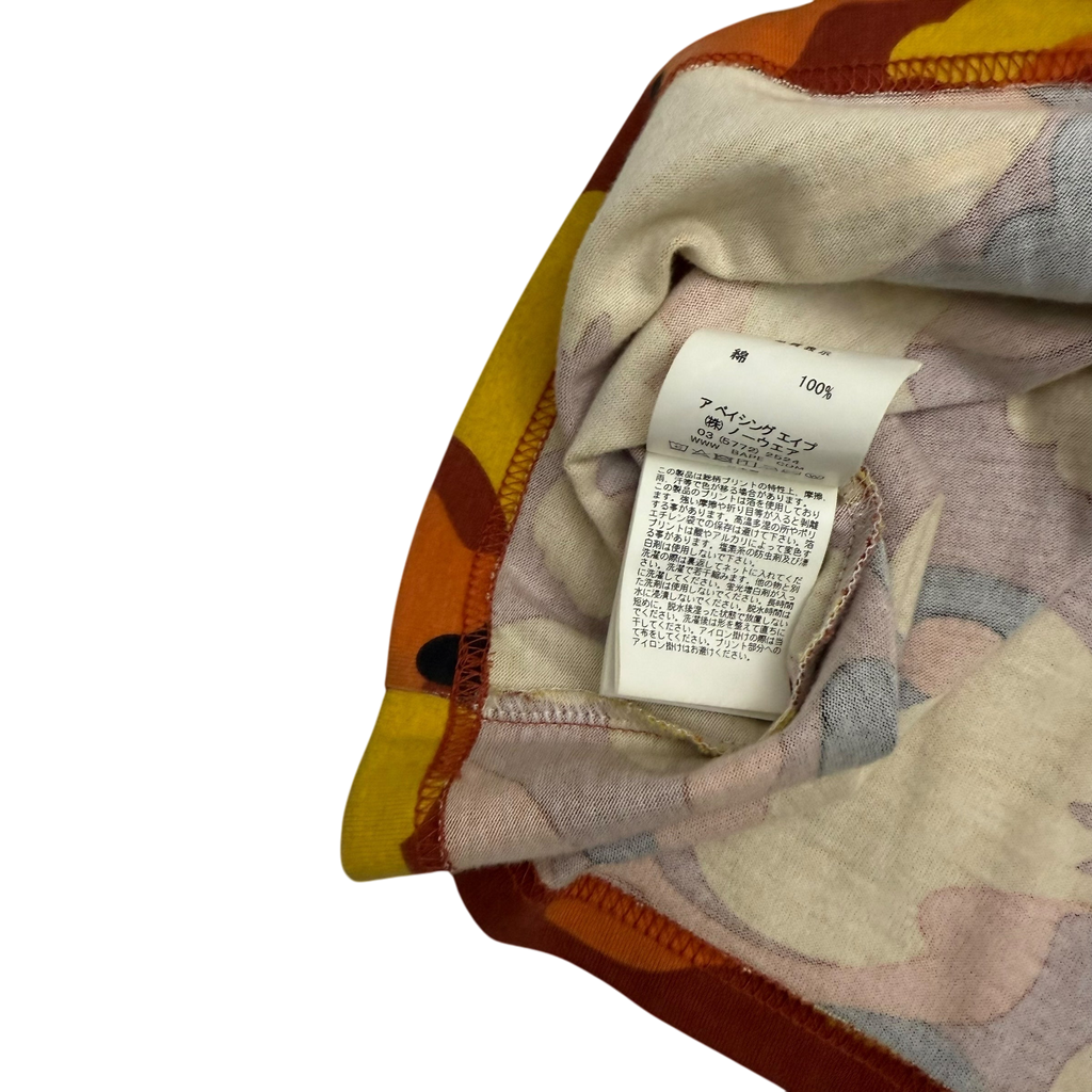 BAPE (A Bathing Ape) 1st Camo Shark T-shirt Orange (Fits M-L)