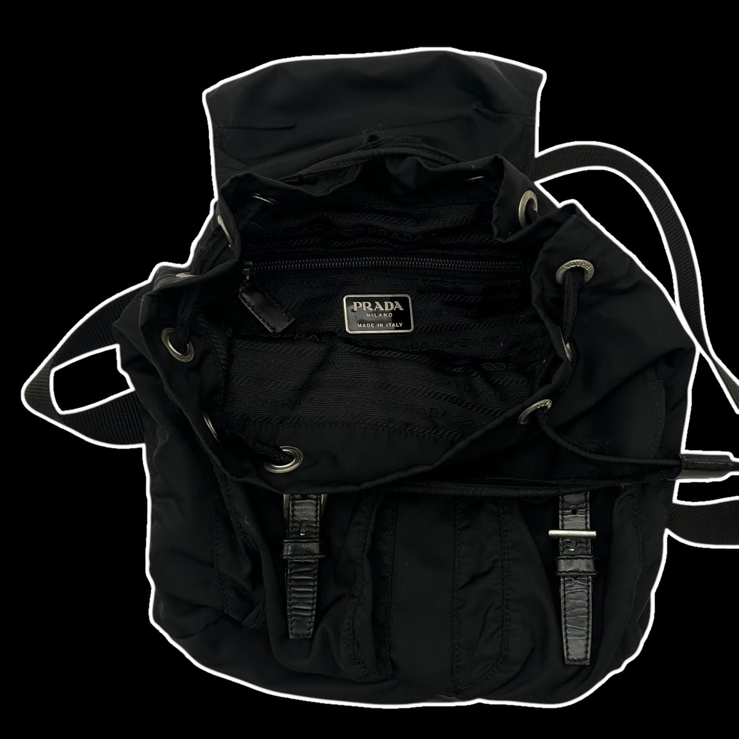 Prada Tessuto Nylon Backpack Black