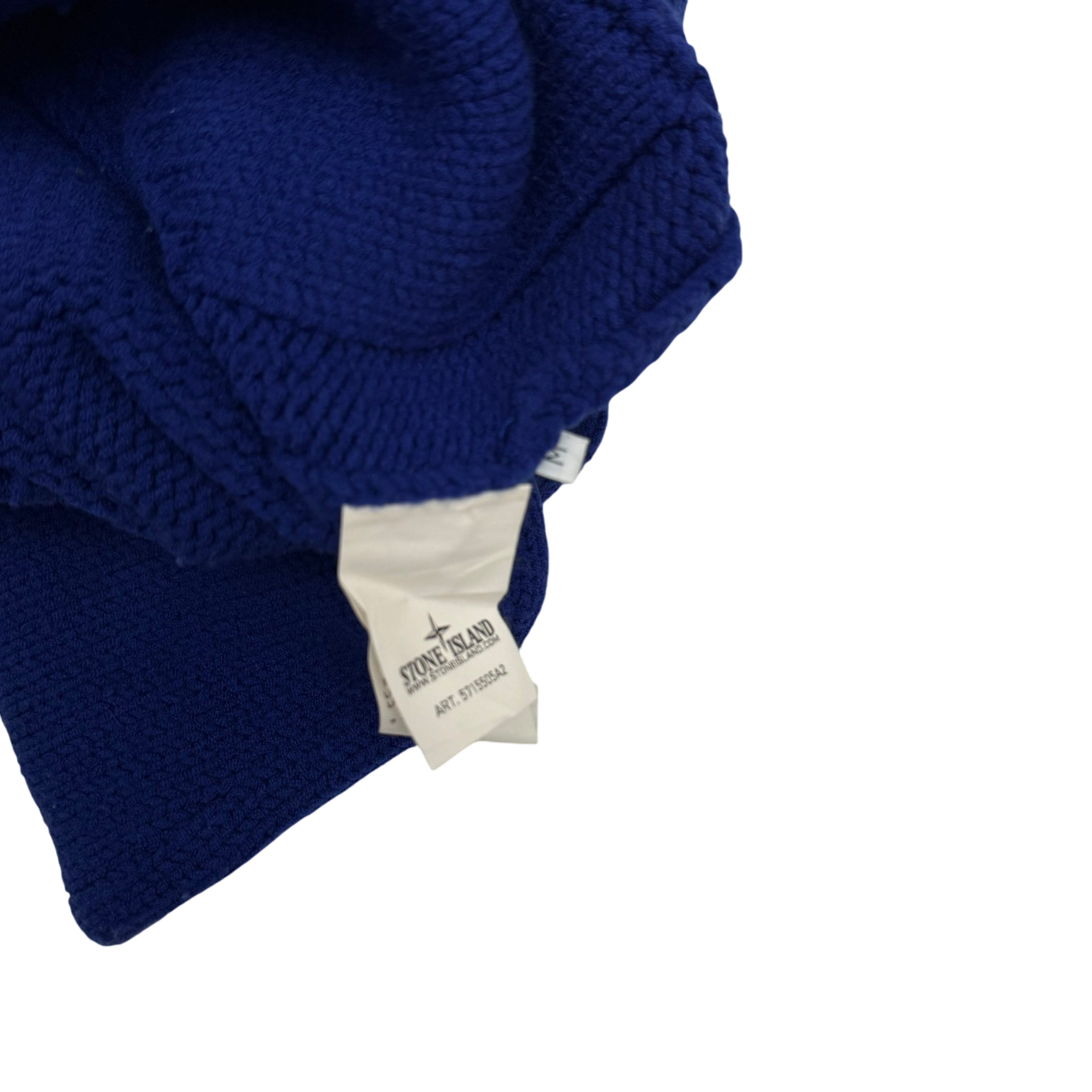 Stone Island AW12 Wool Blend Heavy Knit Zip-Up Sweatshirt Royal Blue (Size M)
