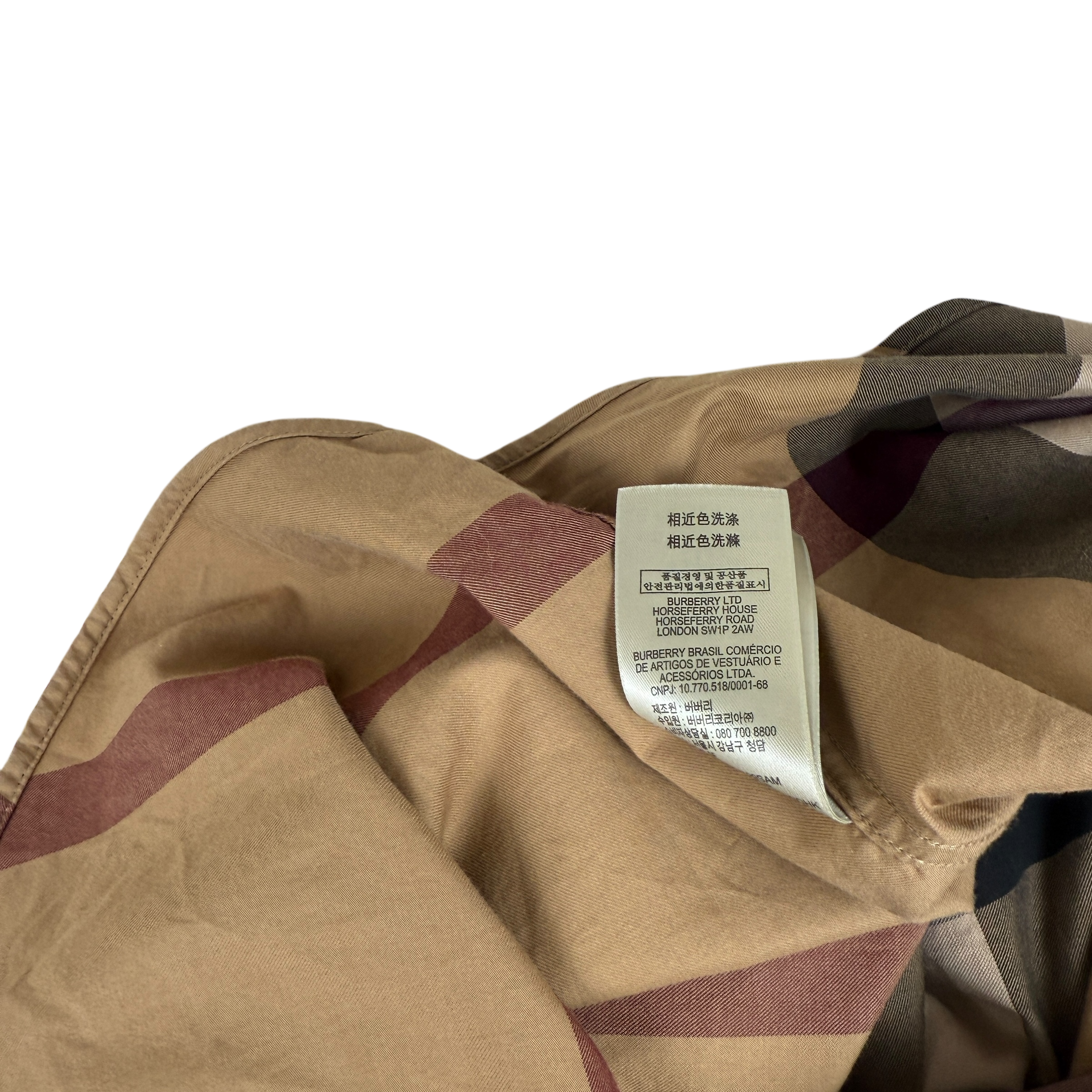 Burberry Nova Check Short Sleeve Shirt (Size L)