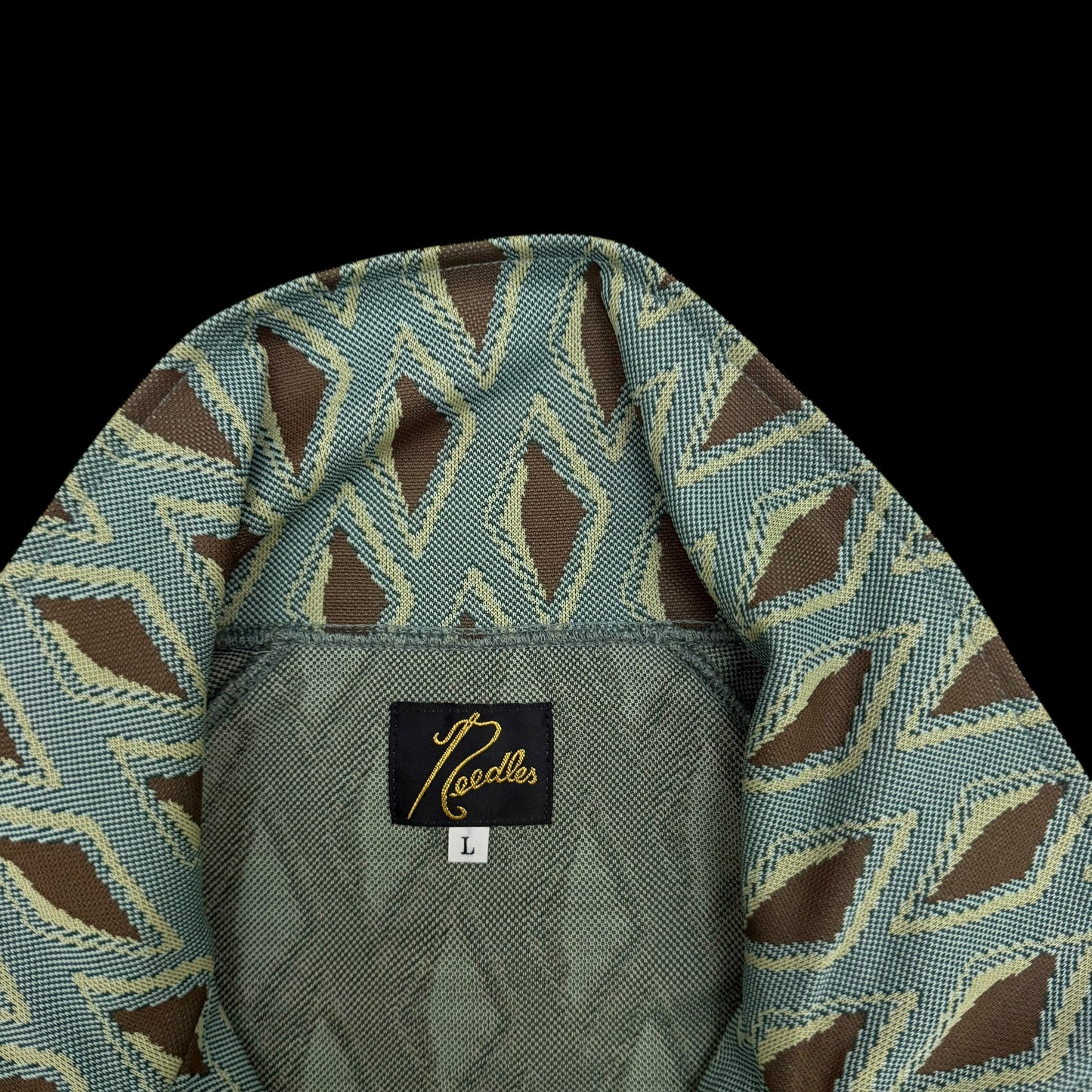 Needles Poly Jacquard Track Jacket Turquoise (Size L)
