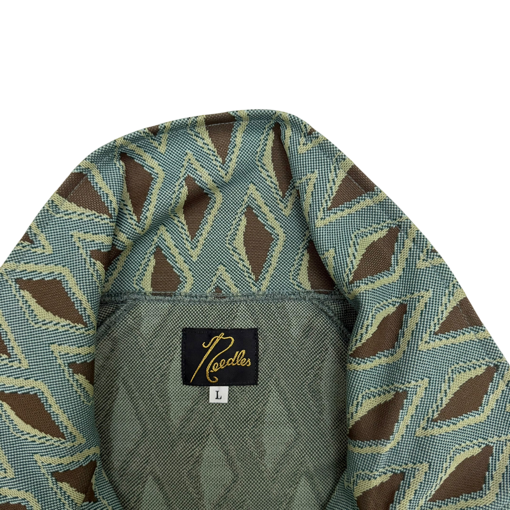 Needles Poly Jacquard Track Jacket Turquoise (Size L)