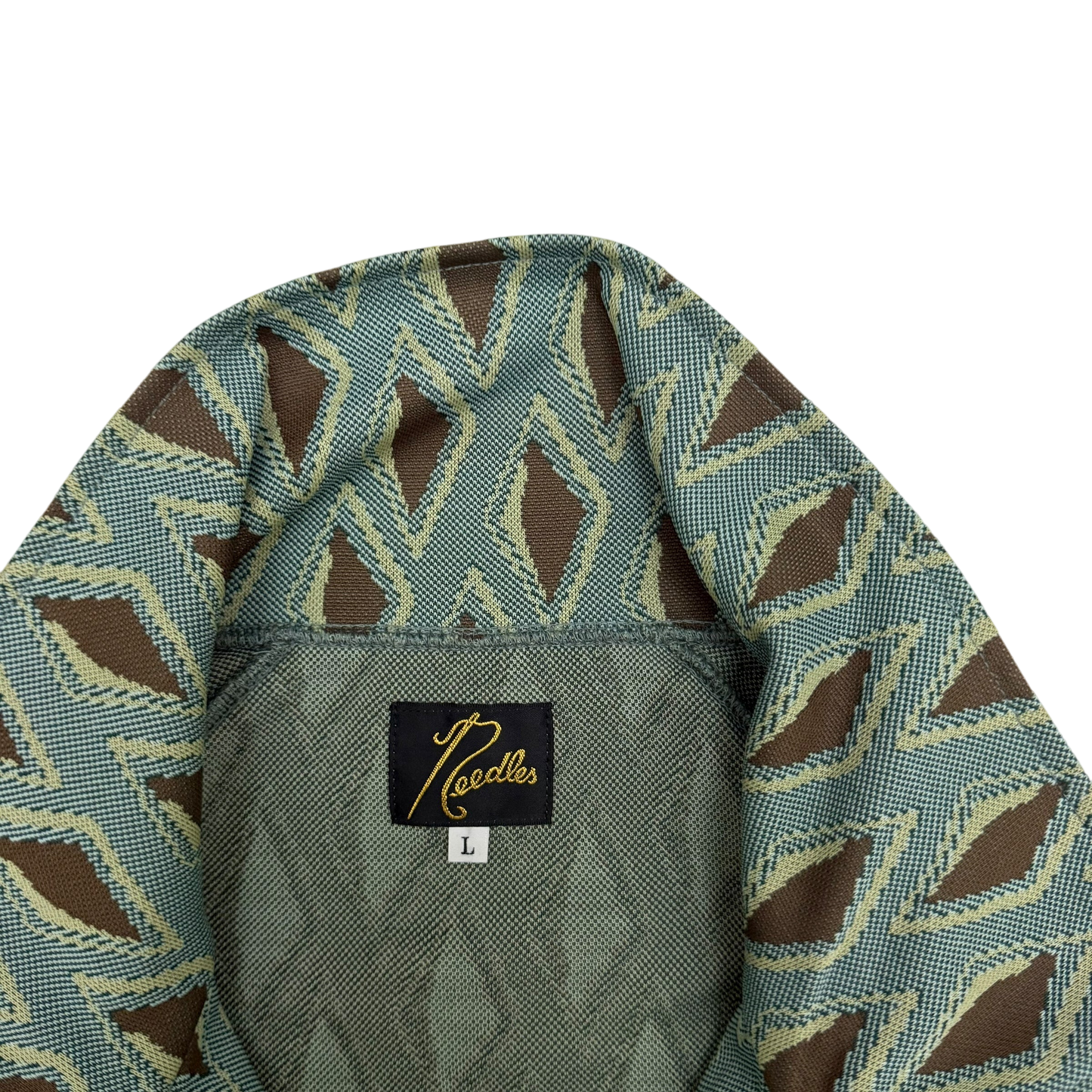Needles Poly Jacquard Track Jacket Turquoise (Size L)
