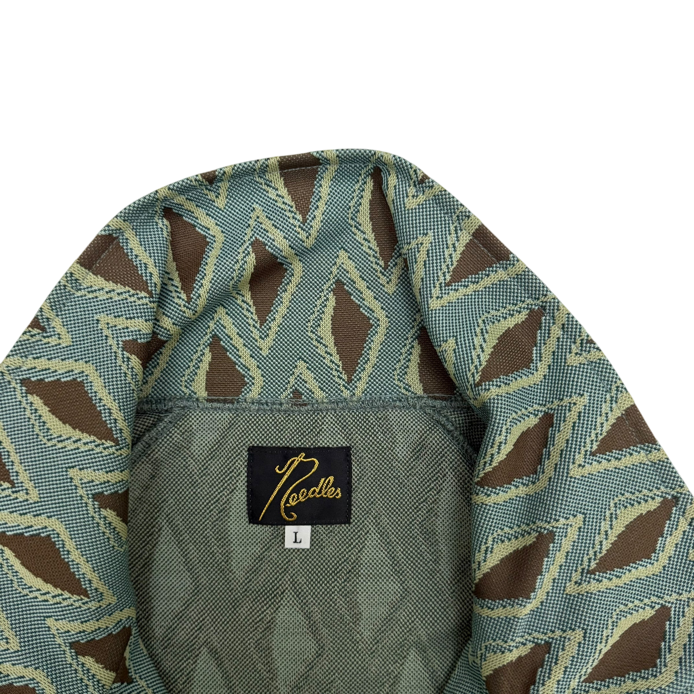 Needles Poly Jacquard Track Jacket Turquoise (Size L)