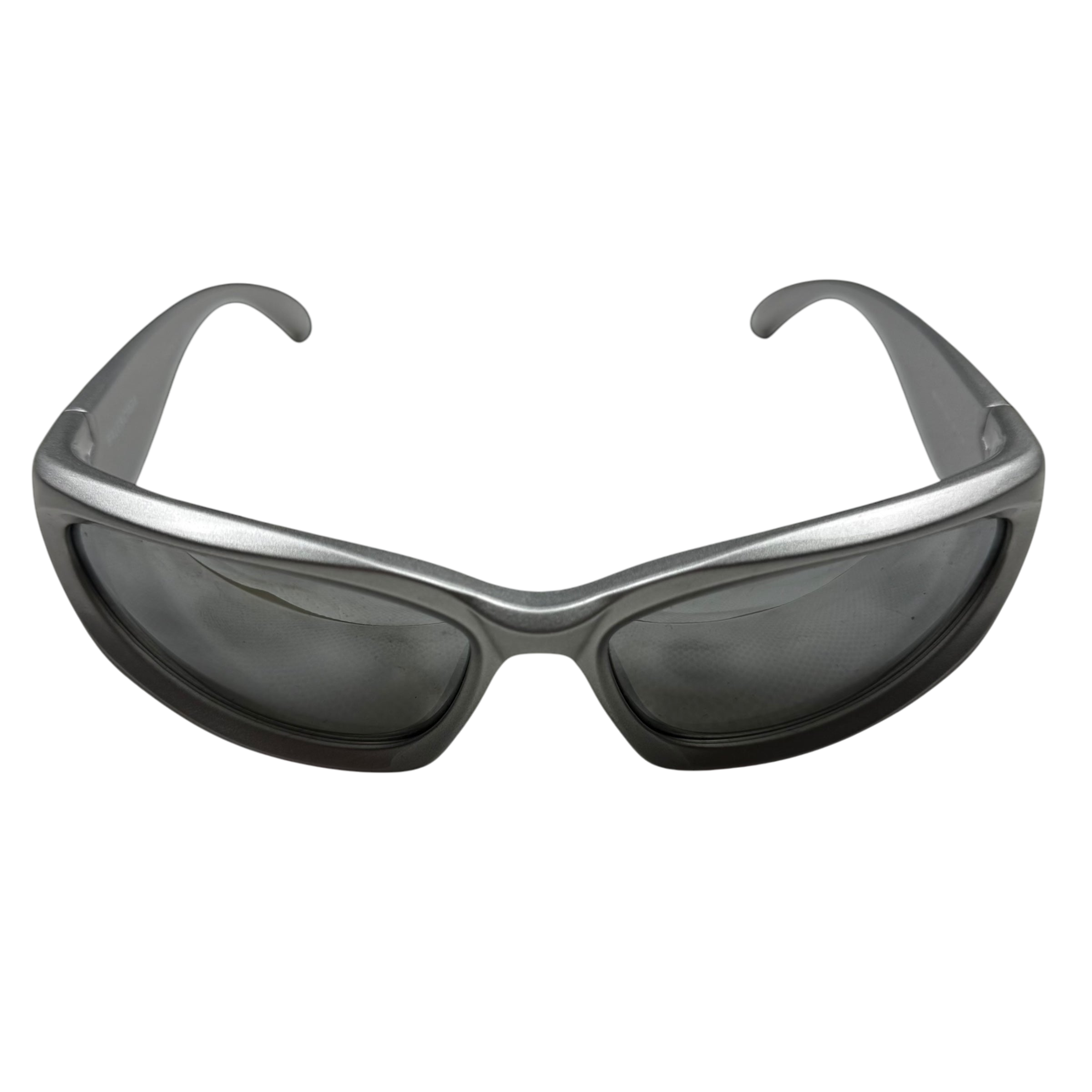 Balenciaga Swift Oval Sunglasses Silver