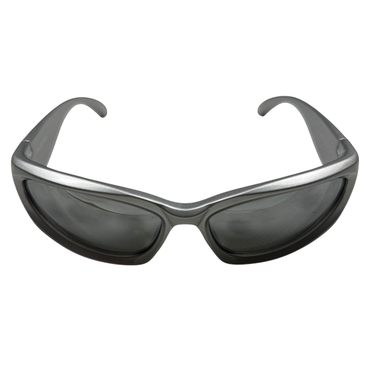 Balenciaga Swift Oval Sunglasses Silver