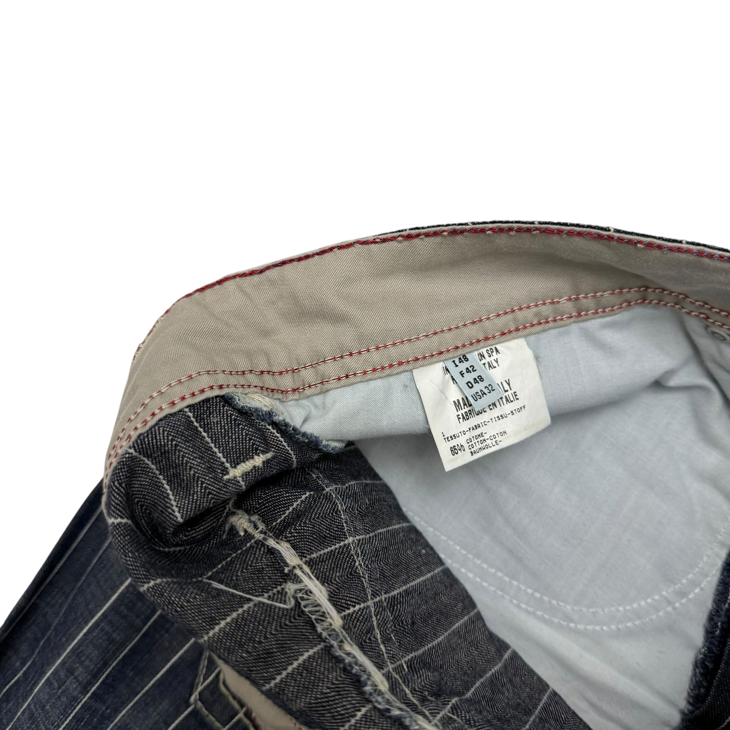 Marithé François Girbaud 2000s Pinstripe Jeans (Fits 32”)