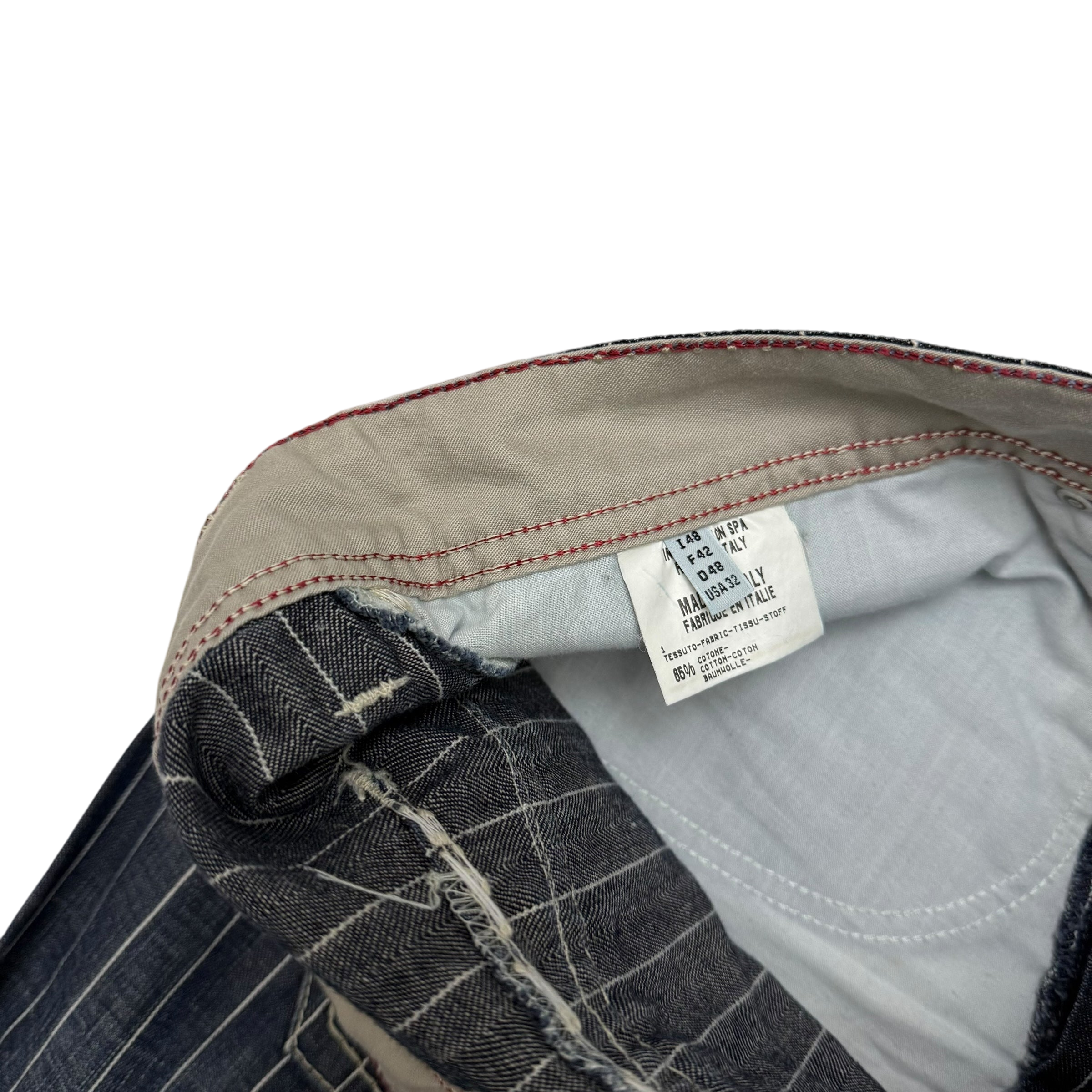 Marithé François Girbaud 2000s Pinstripe Jeans (Fits 32”)