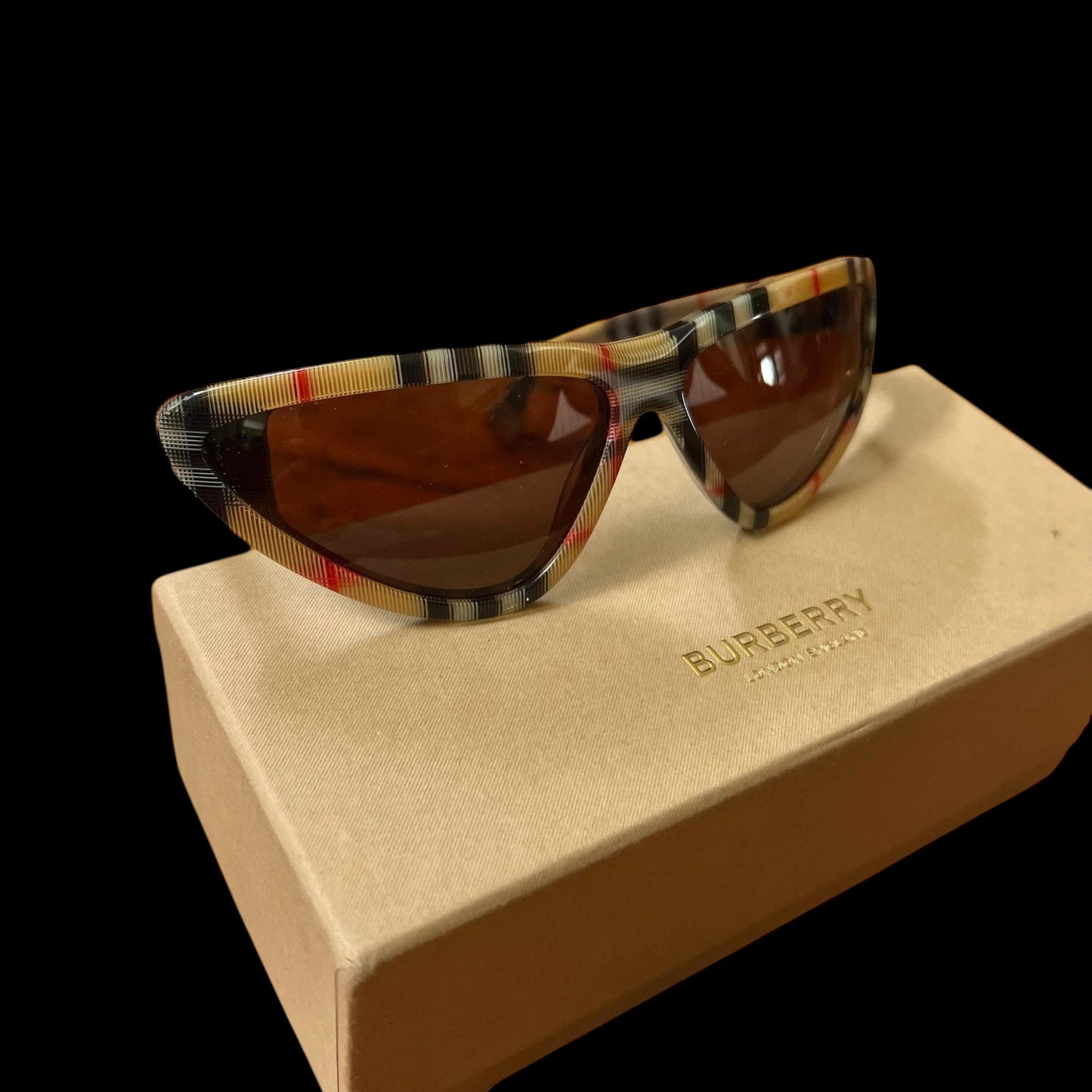 Burberry Nova Check Cat Eye Sunglasses