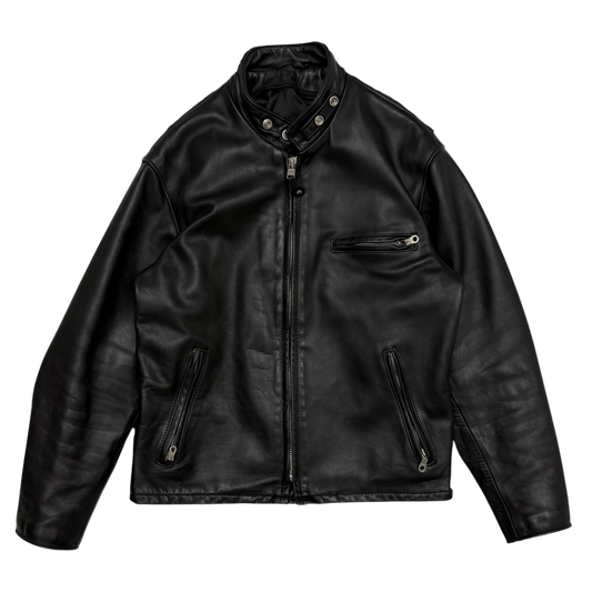 Schott 641 Horsehide Cafe Racer Jacket Black (Fits M-L)