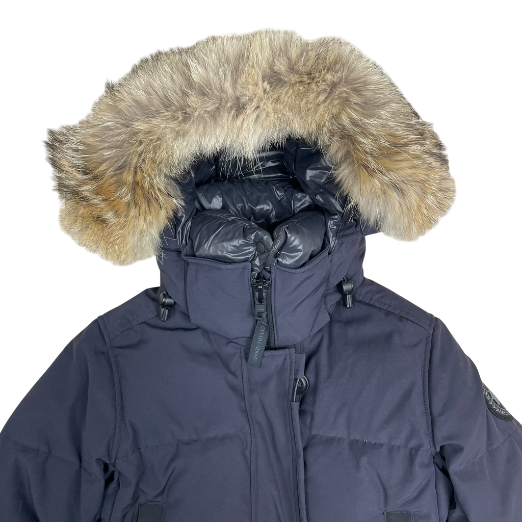 Canada Goose Aldridge Fur Trim Down Coat Navy (Size M Womens)
