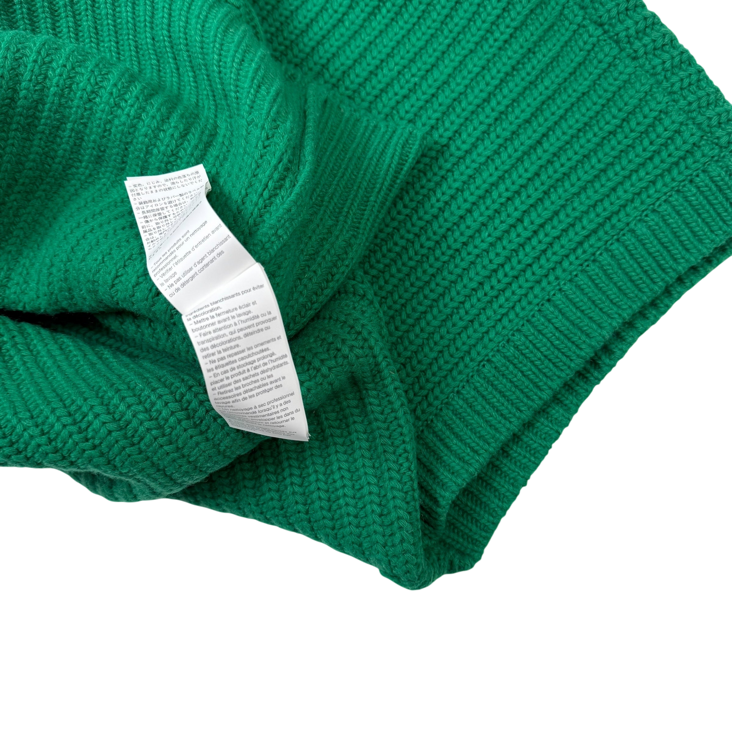 We11done Ribbed Wool Multi-Logo Square Knit Vest Green (Size L)