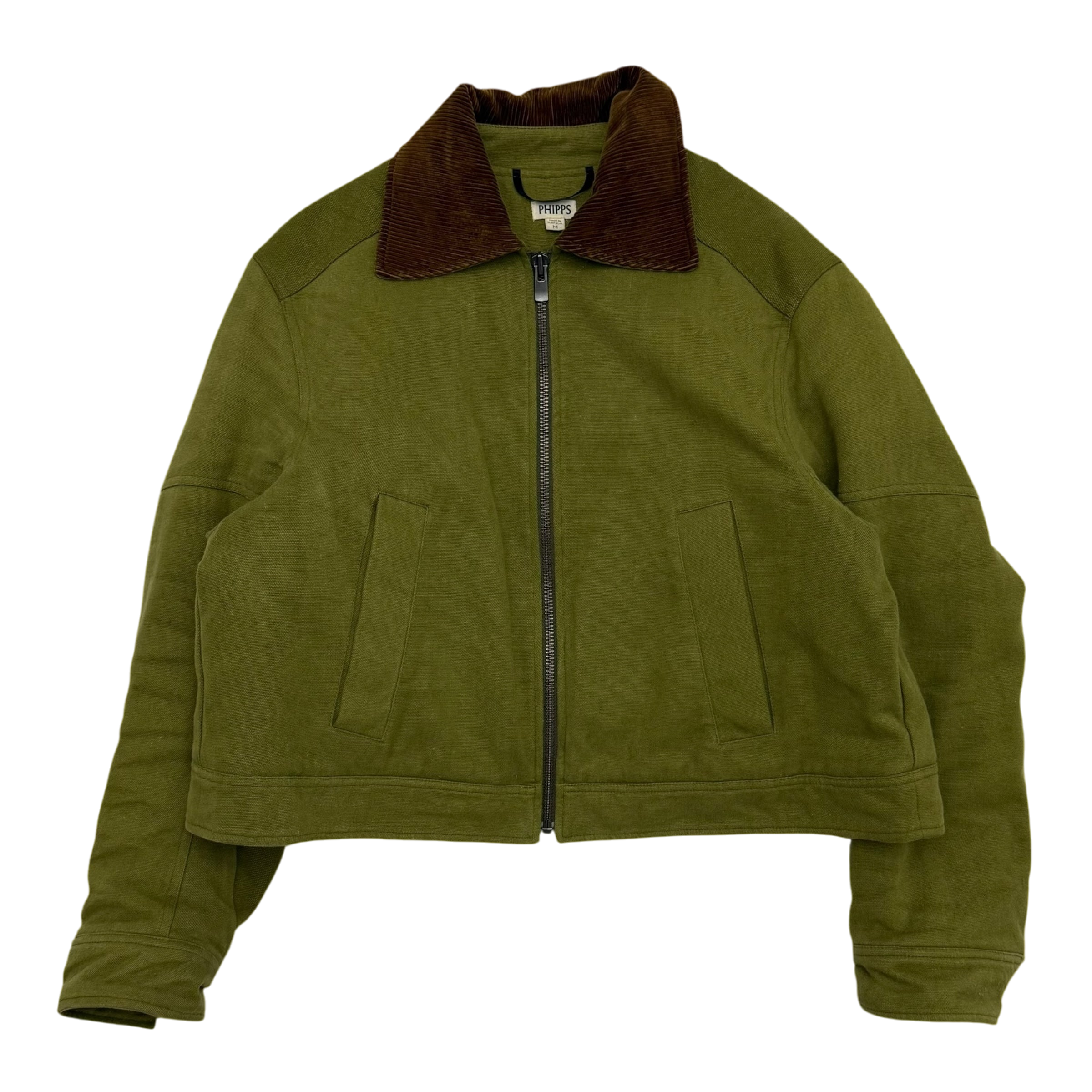 Phipps FW18 Hemp Blend Workwear Jacket Green / Brown (Fits M-L)