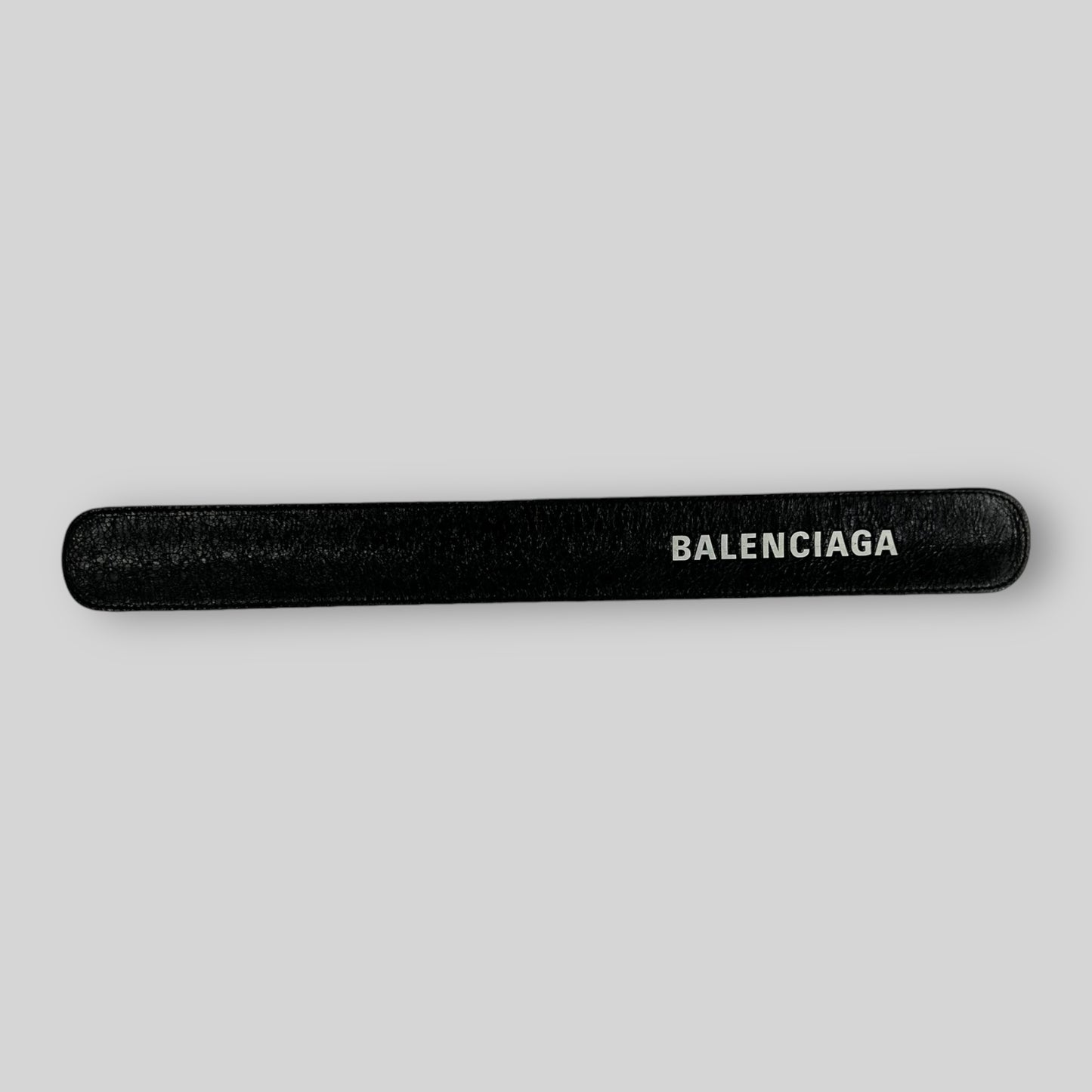 Balenciaga Black Snap Leather Cycle Bracelet