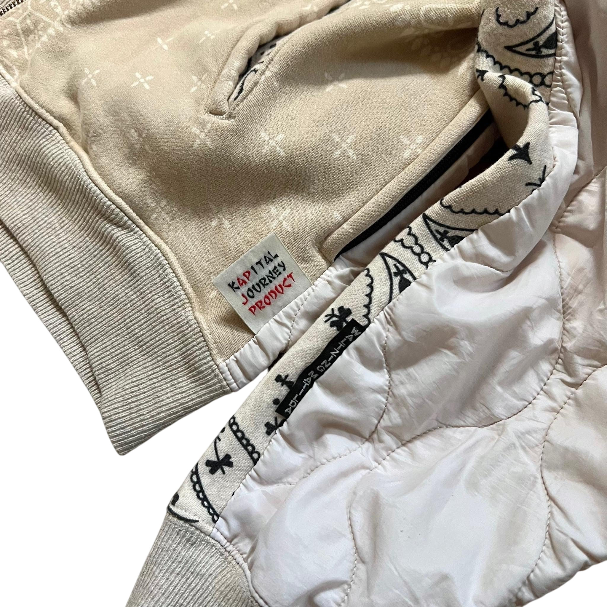 Kapital Bandana Quilted Zip-Up Hoodie (Fits M/L)
