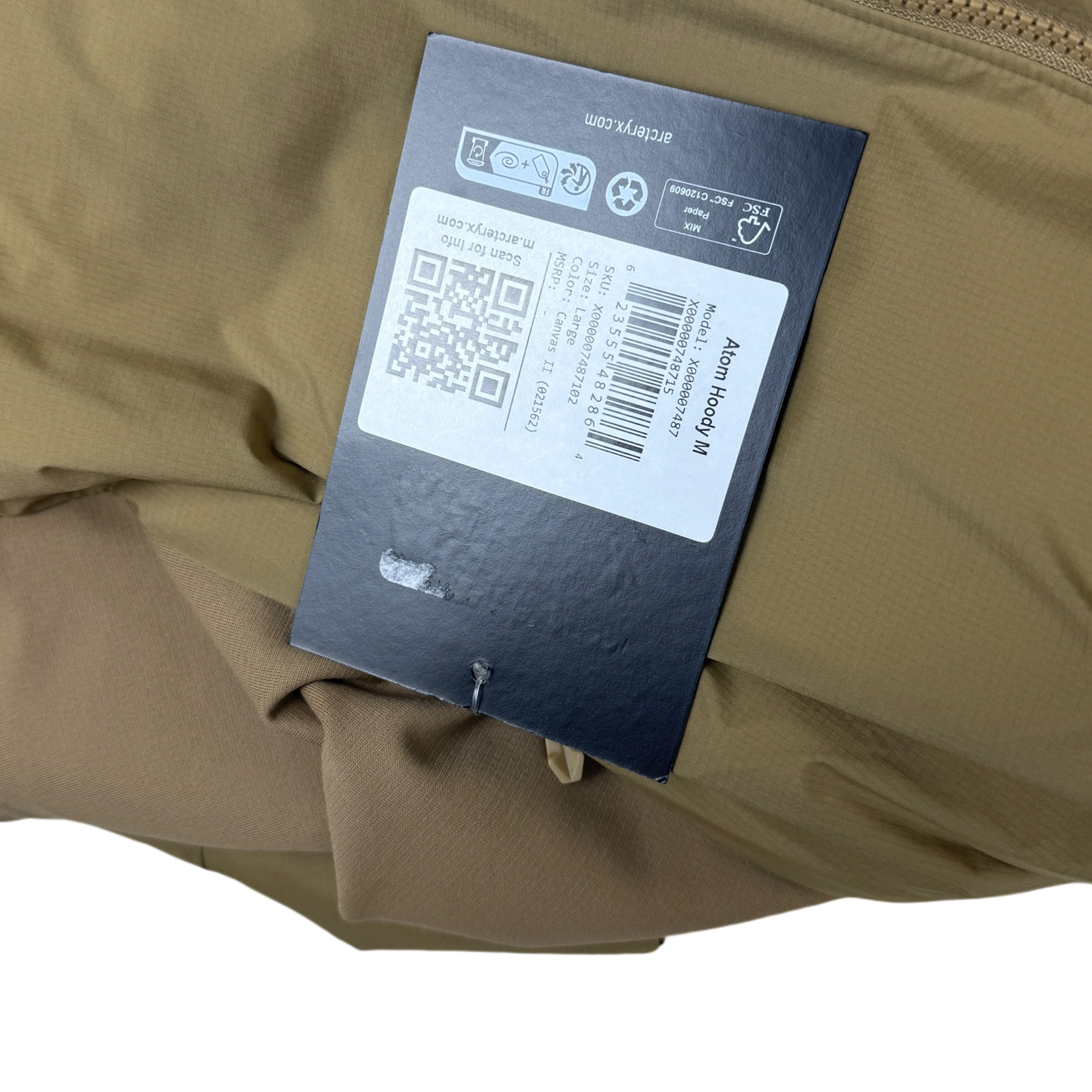 Arc’teryx Atom Insulated Hooded Jacket ‘Canvas II’ (size L)
