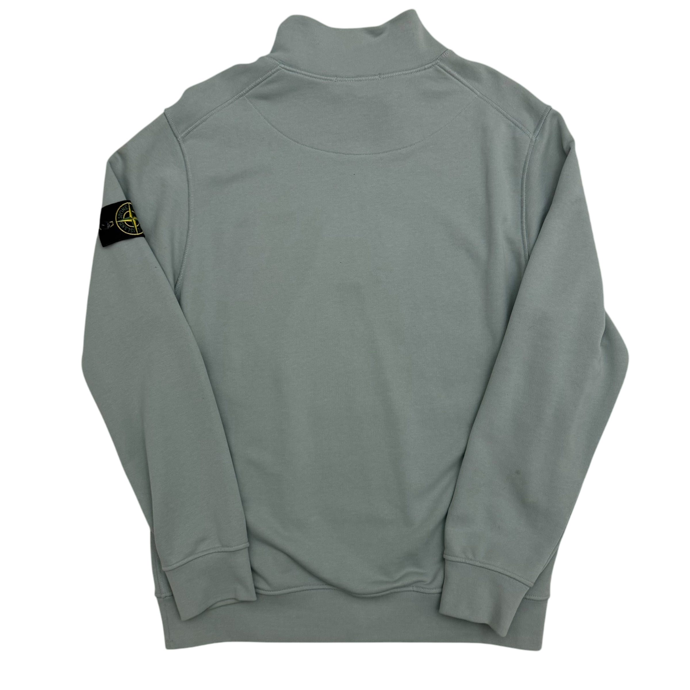 Stone Island Garment-Dyed Quarter-Zip Sweatshirt Light Blue (Fits L-XL)