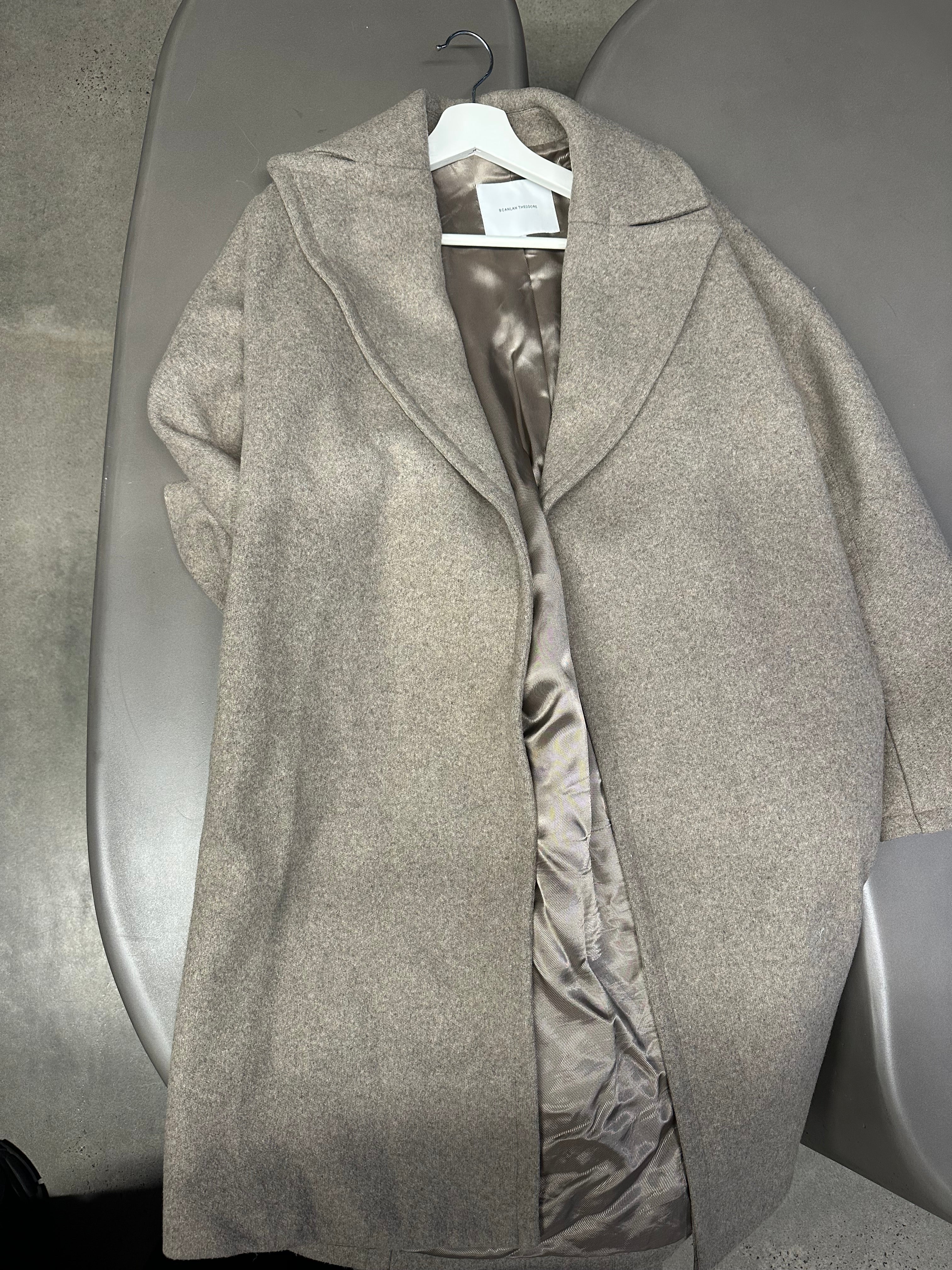 Scanlan Theodore Wool Blend Coat Grey (Size 8)