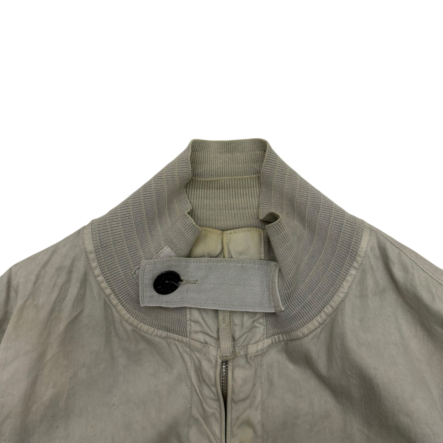 Stone Island SS 2004 Lino Flax Jacket Light Grey (Size M)