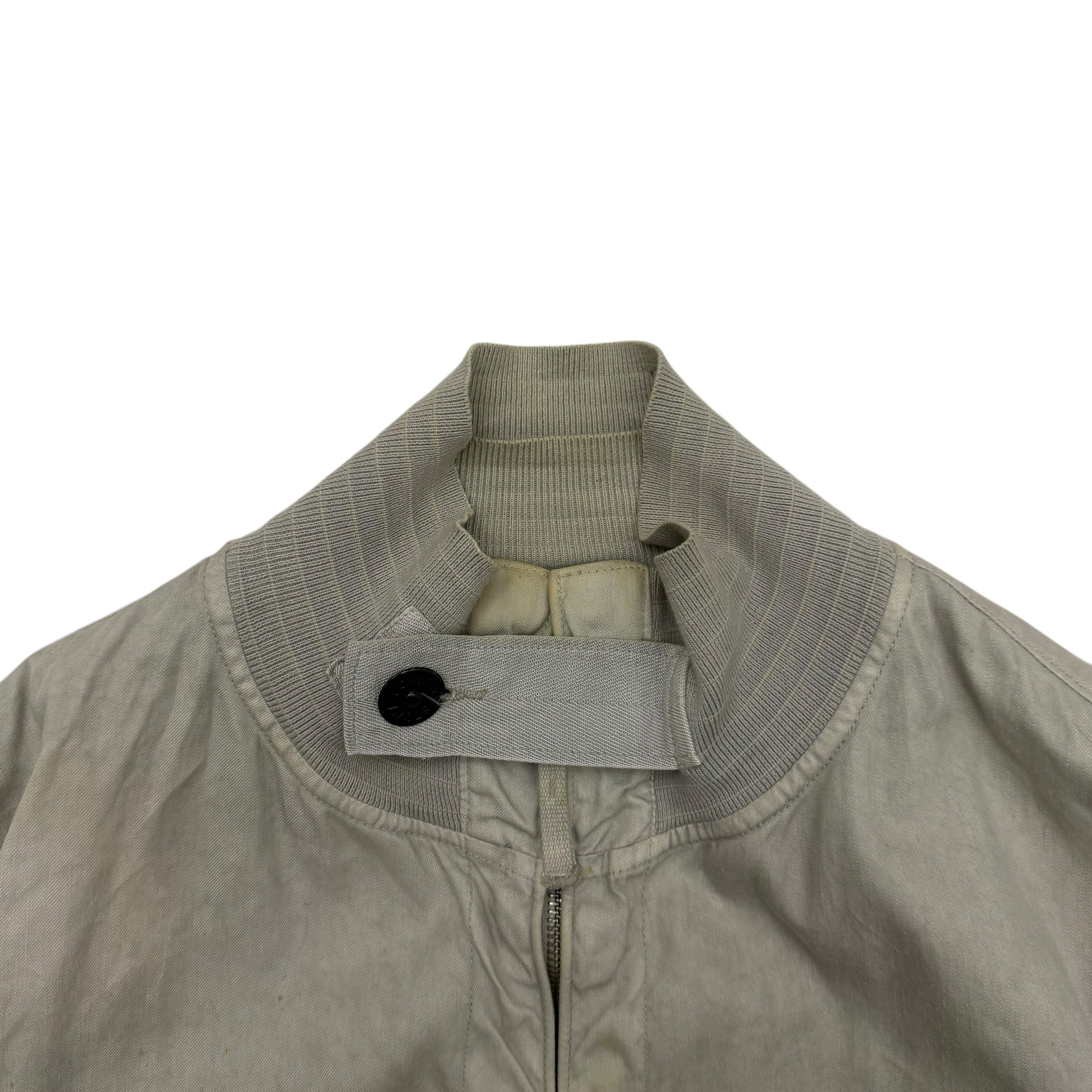 Stone Island SS 2004 Lino Flax Jacket Light Grey (Size M)