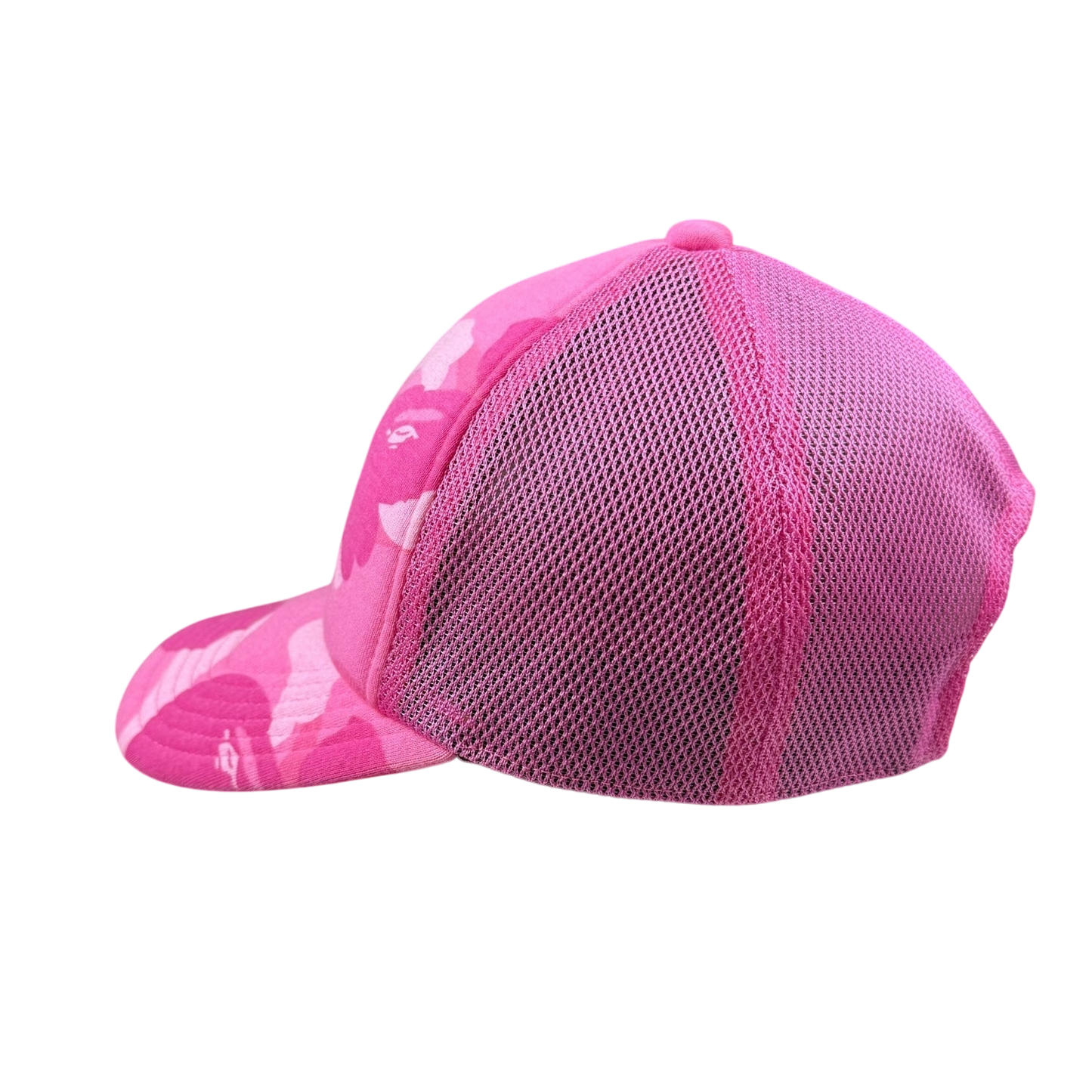 BAPE (A Bathing Ape) x Stussy Trucker Cap Camo Pink