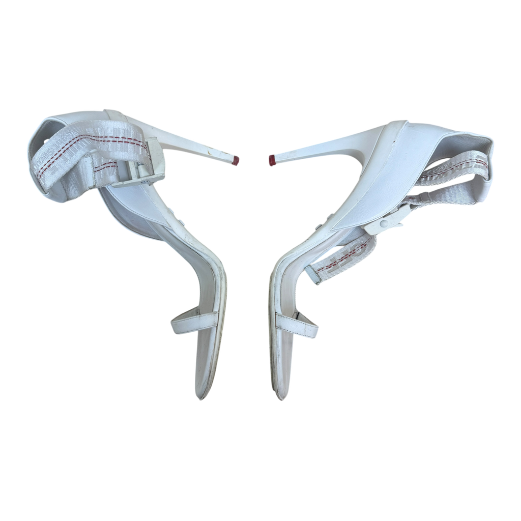 Off-White 100m Leather Heels White (Size EU39)