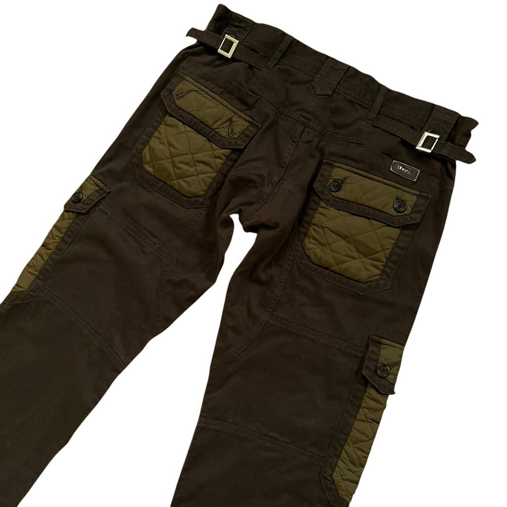 Vintage Dolce & Gabbana Heavy 8-Pocket Brown / Khaki Military Cargo Pants (Fits 32/34")