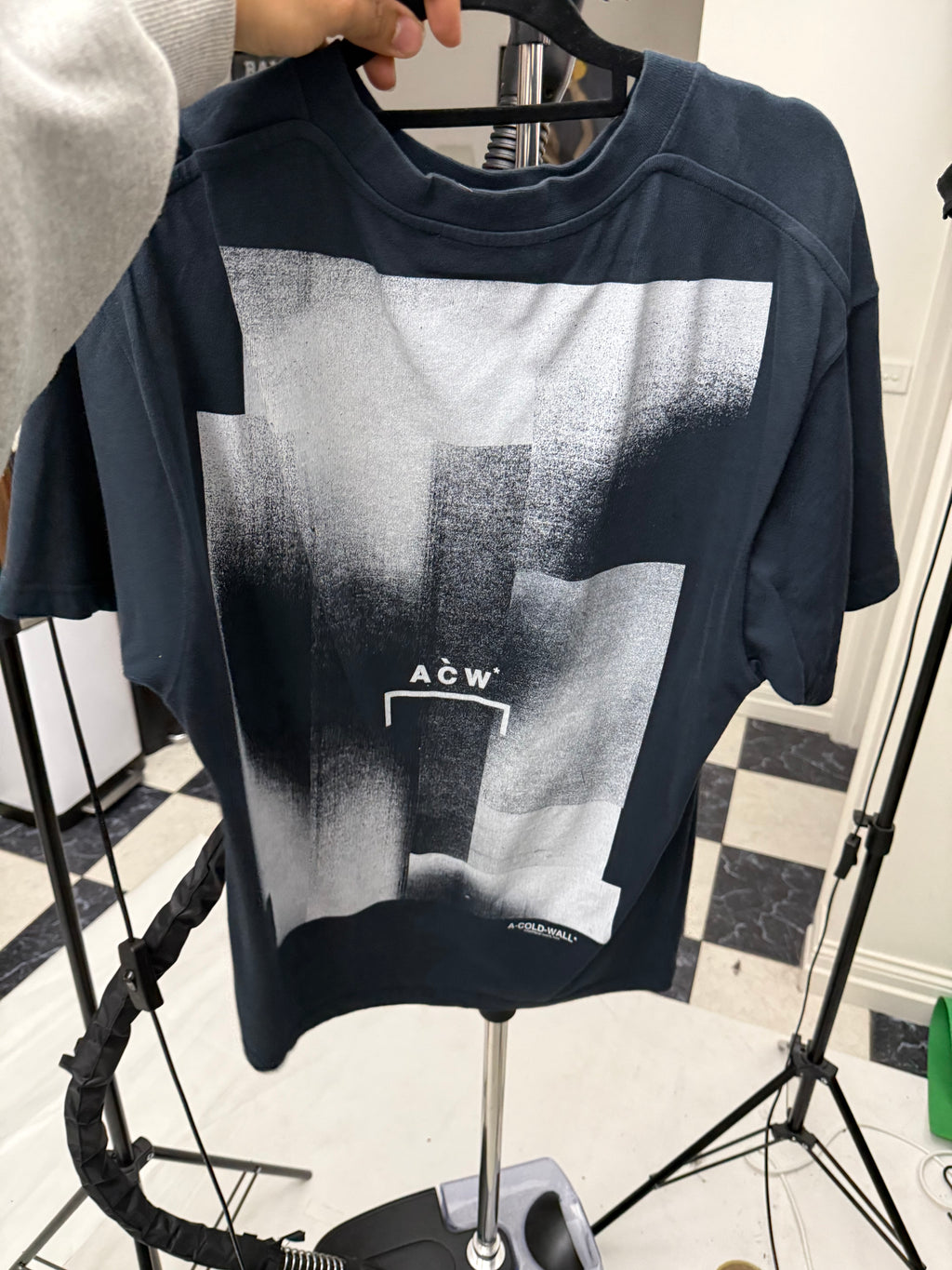 A-COLD-WALL* (ACW) Signature Graphic T-Shirt Navy (Size L)