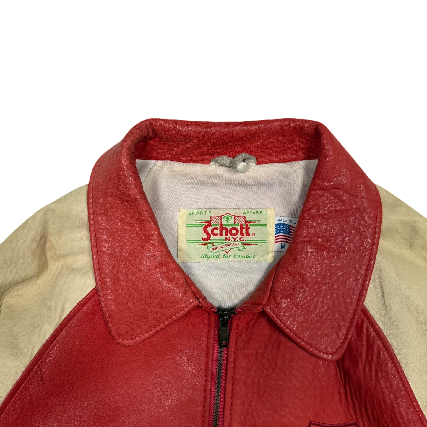 Vintage Schott NYC Leather Jacket (Made in USA) (Size M)