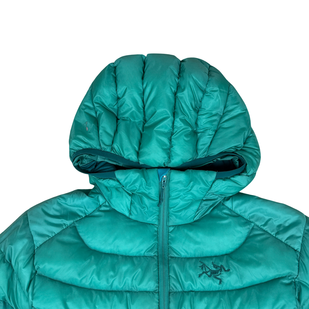 Arcteryx Cerium LT Hooded Down Jacket Blue-Green (Size S Womens)