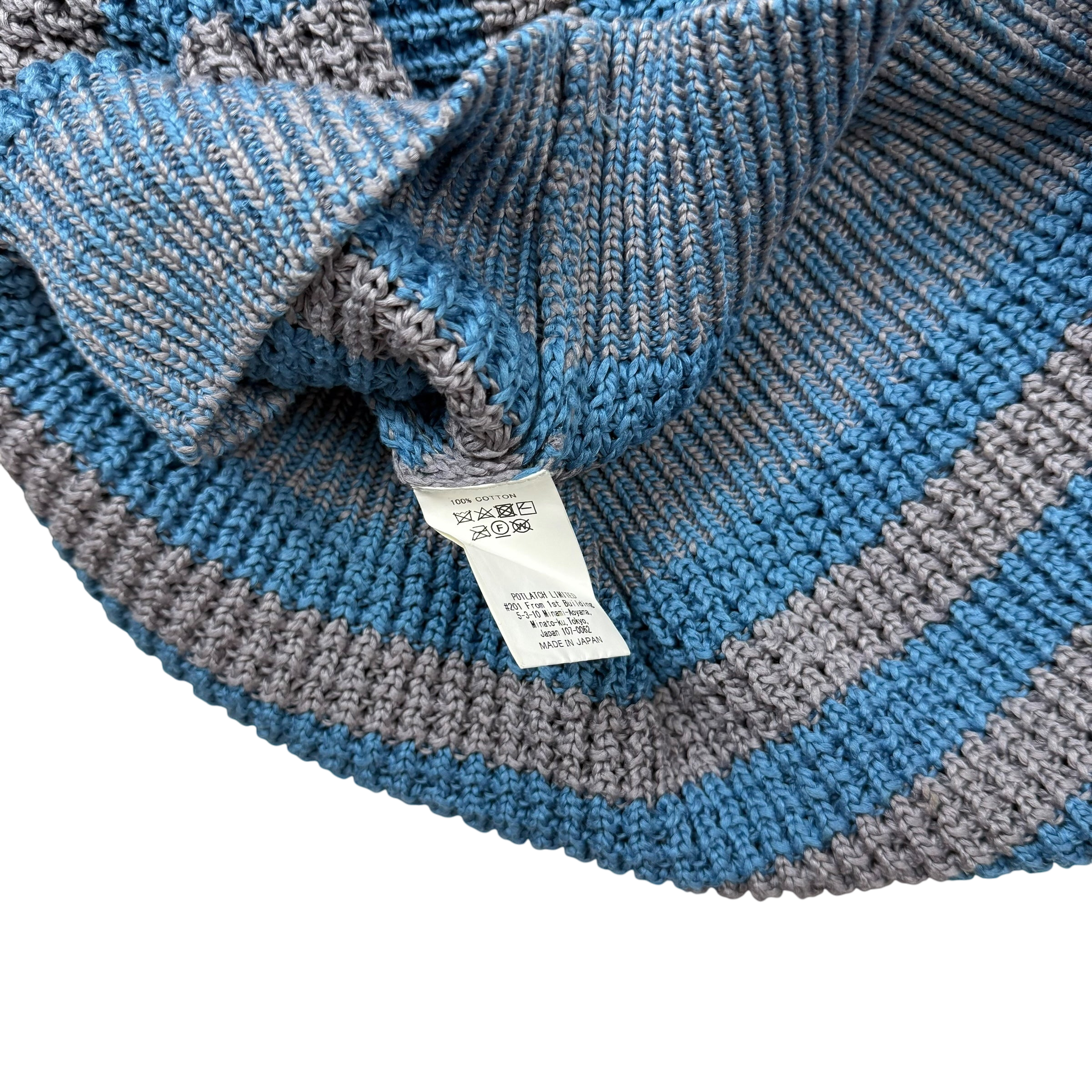 Cav Empt SS20 Stripe Loose Waffle Knit Sweatshirt