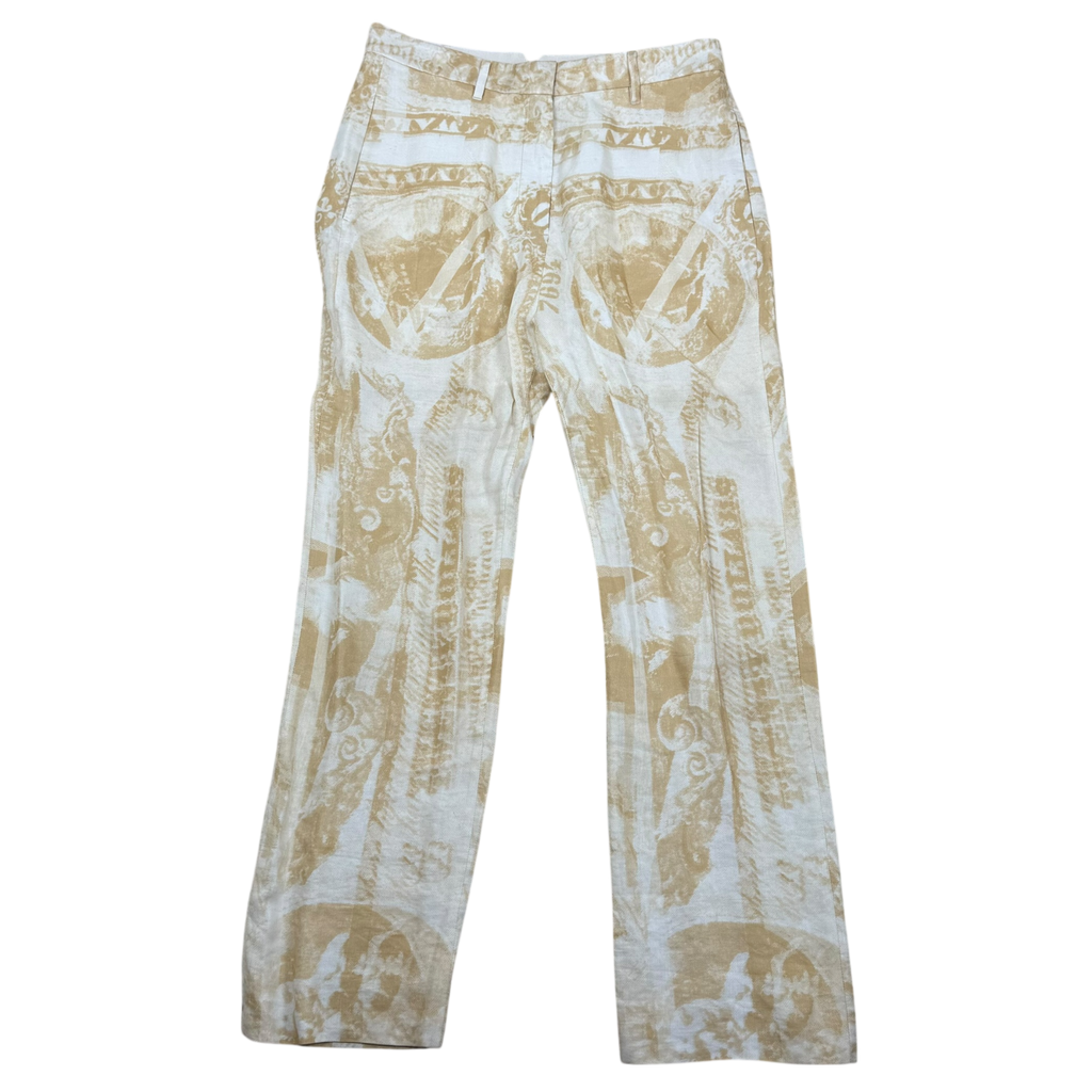 Acne Studios SS13 Karma Currency Linen Blend Pants Yellow/White (Size 36)