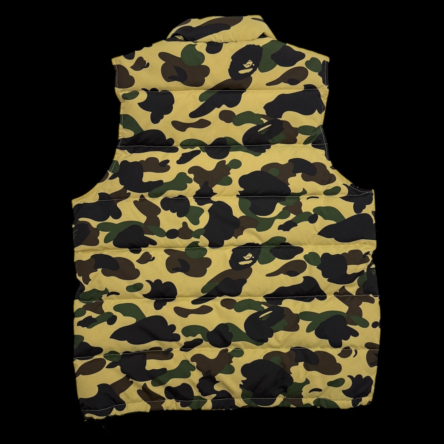 BAPE (A Bathing Ape) 1st Camo Down Vest Yellow (Fits M-L)
