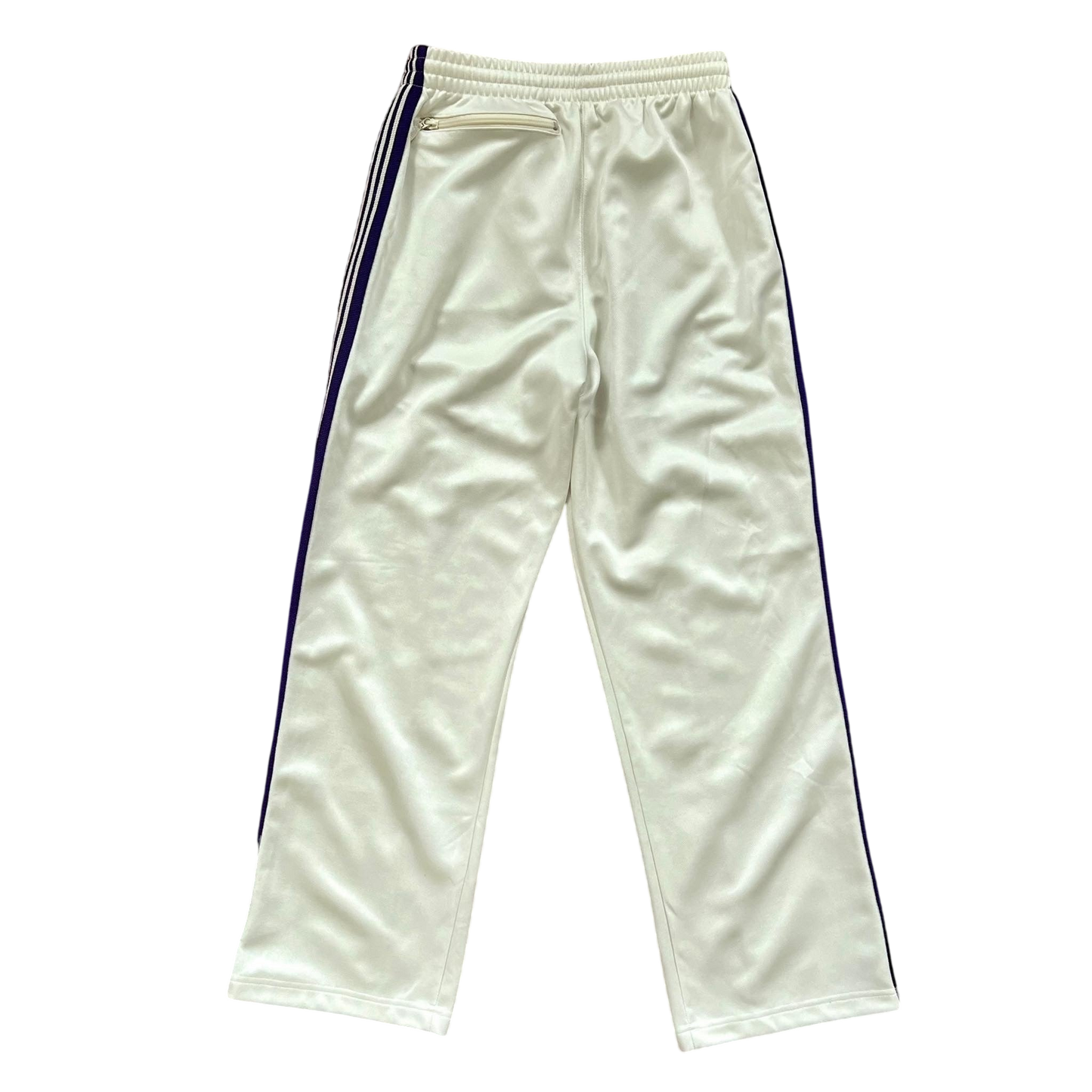 Needles Cream / Purple Poly Smooth Track Pants (Size S)