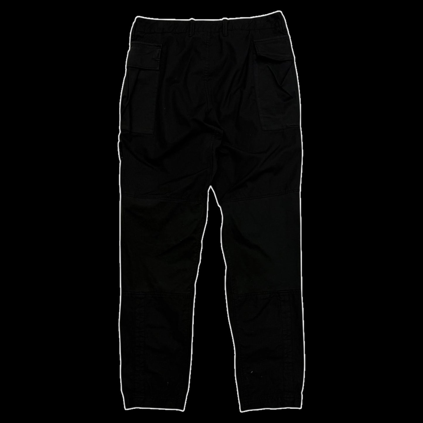 Stone Island Type RE-T Heavy Cotton-Ripstop Cargo Pants Black (Size 32”)