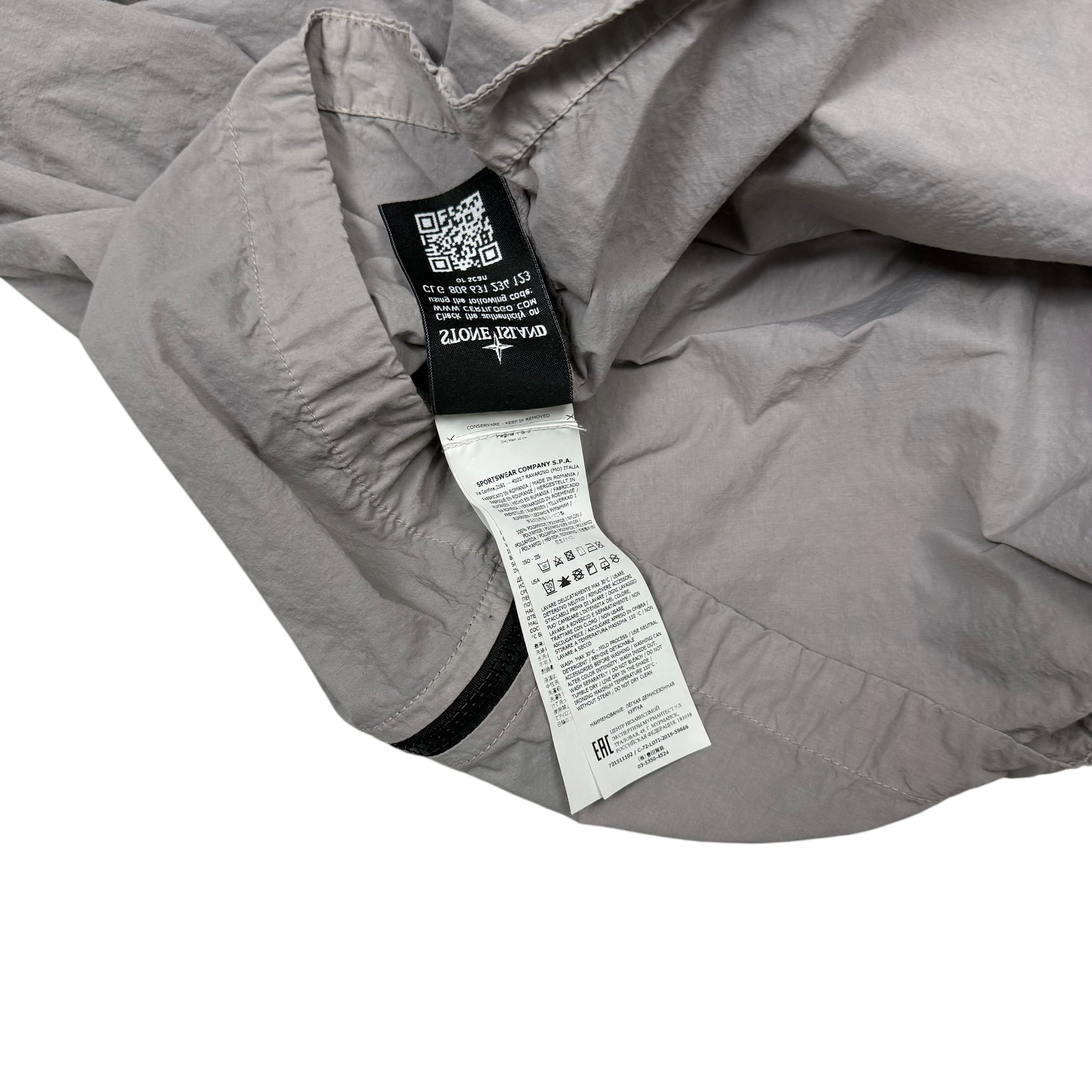 Stone Island Zip Up Utility Overshirt Grey (Size XL)