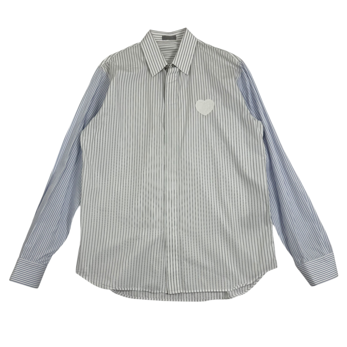 Dior Heart-Shaped Collage Striped LS Shirt (Fits L-XL)
