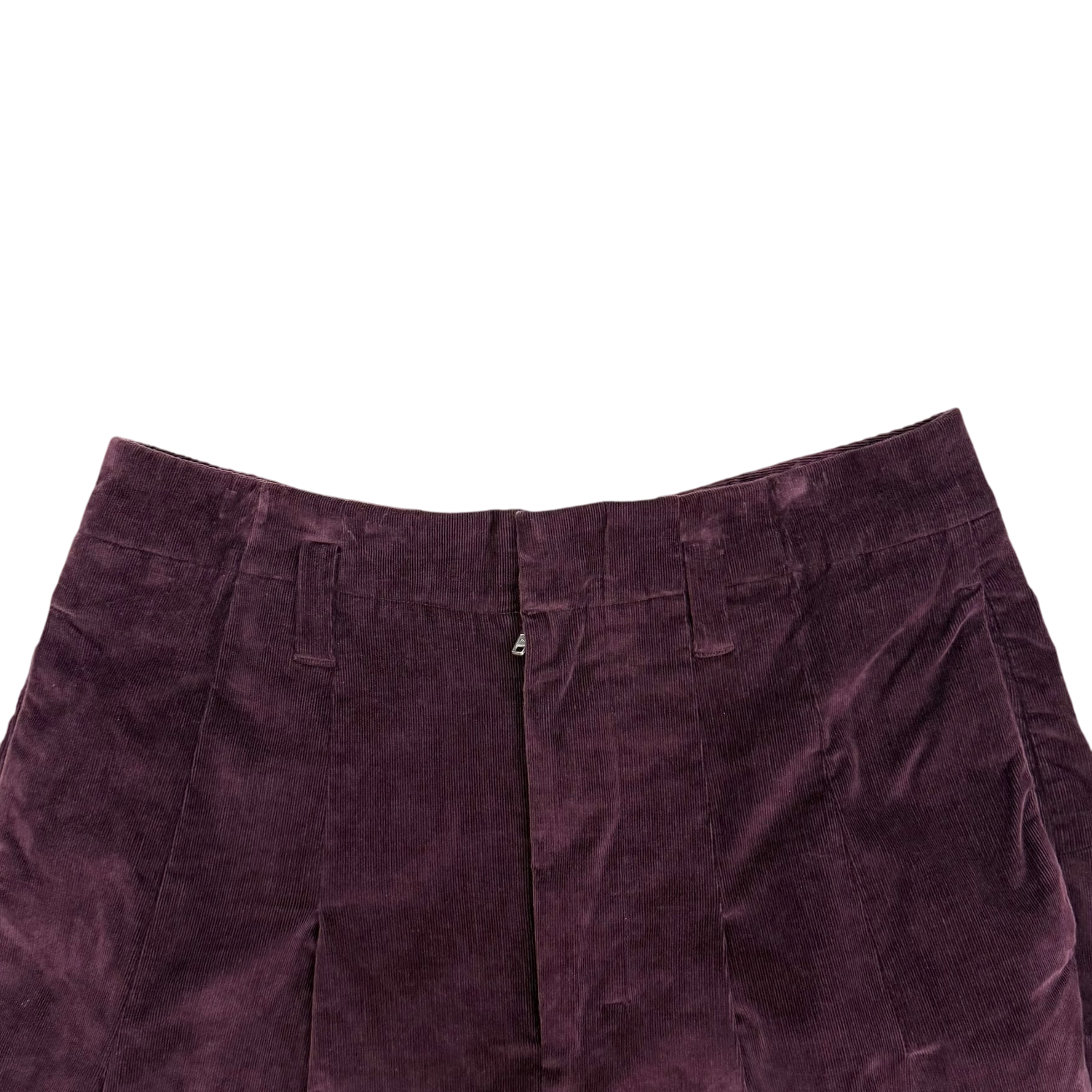 Shinya Kozuka Baggy Pleated Corduroy Pants Burgundy (Size M)