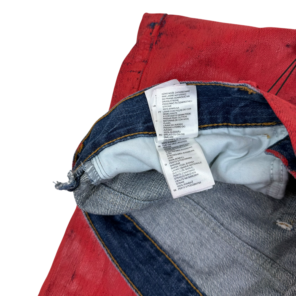 Maison Margiela x H&M 2012 Painted Jeans Red (Size 33”)