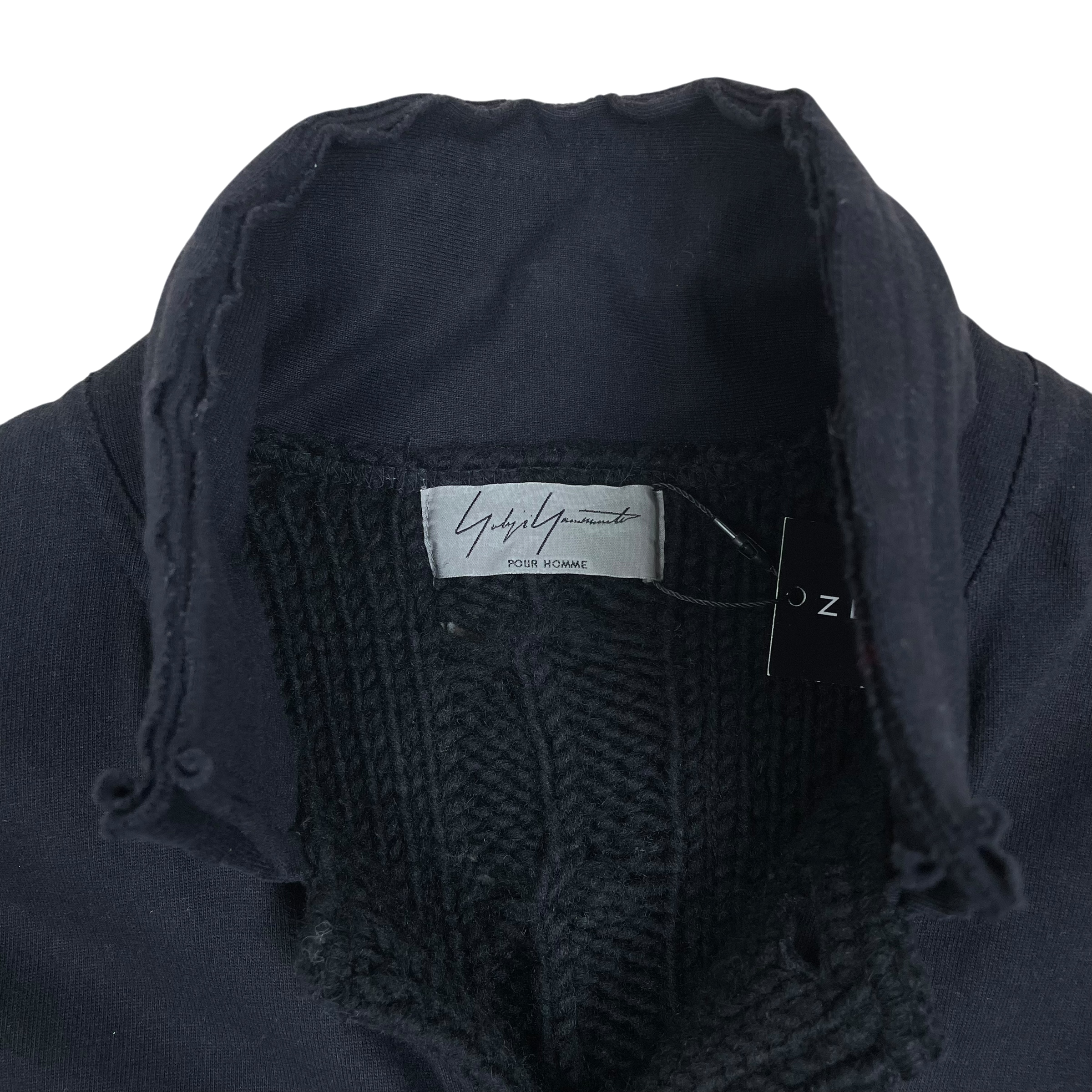 Yohji Yamamoto Pour Homme FW16 Braided Wool Coat Black (Size 3/L)