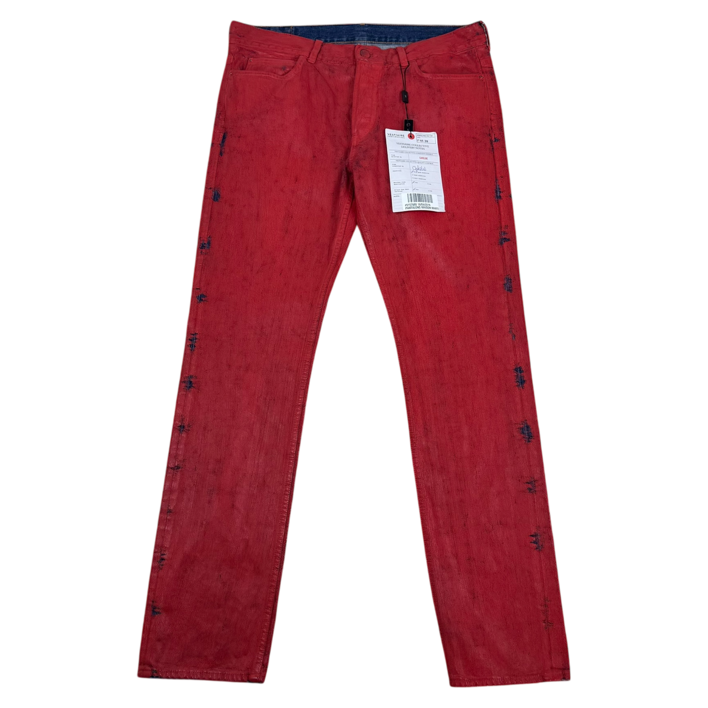 Maison Margiela x H&M 2012 Painted Jeans Red (Size 33”)
