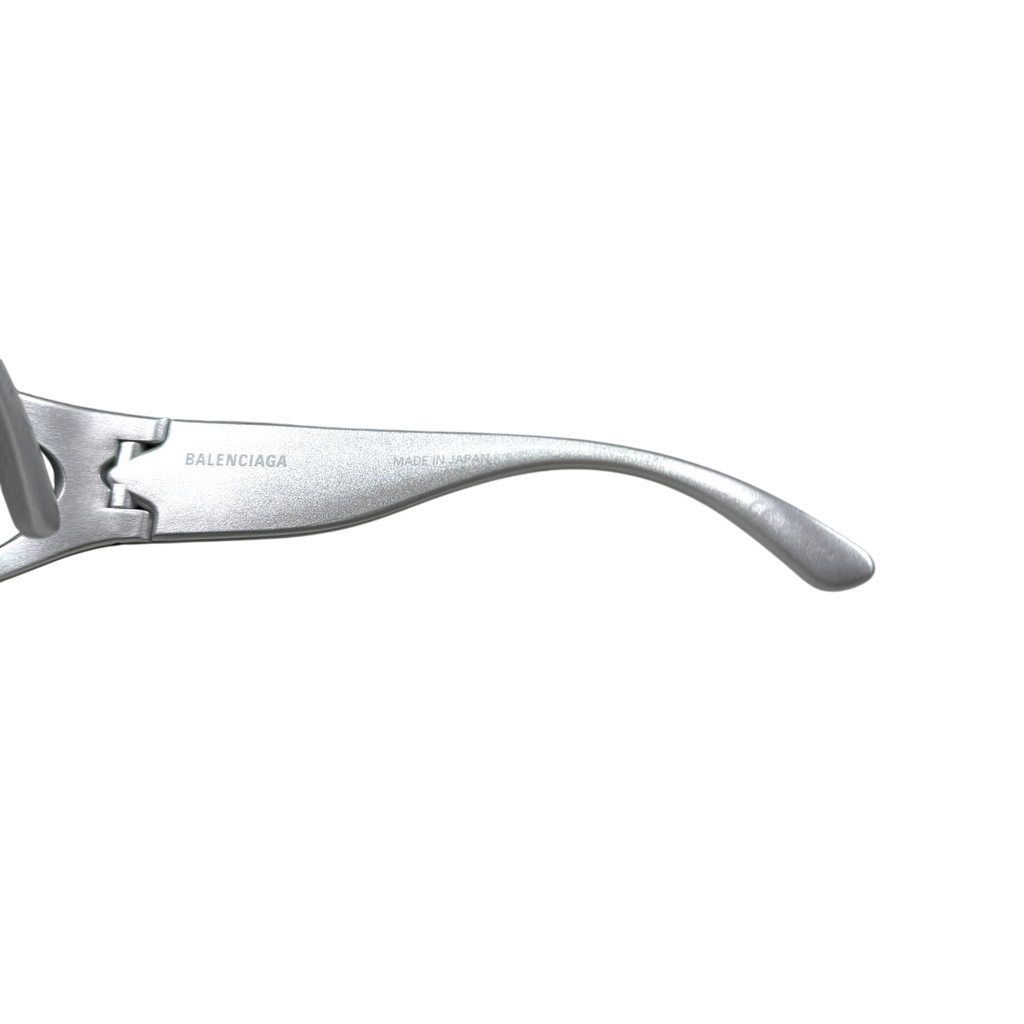 Balenciaga Swift Oval Sunglasses Silver