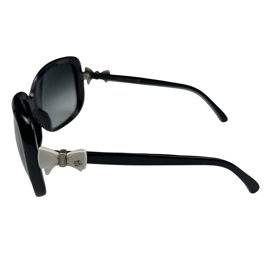 Chanel Bow Sunglasses Black/White