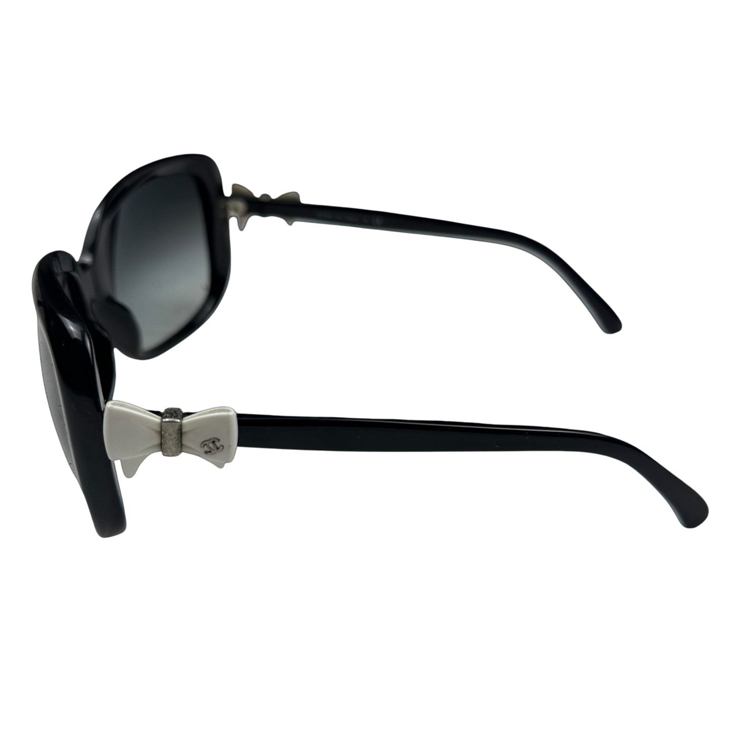Chanel Bow Sunglasses Black/White