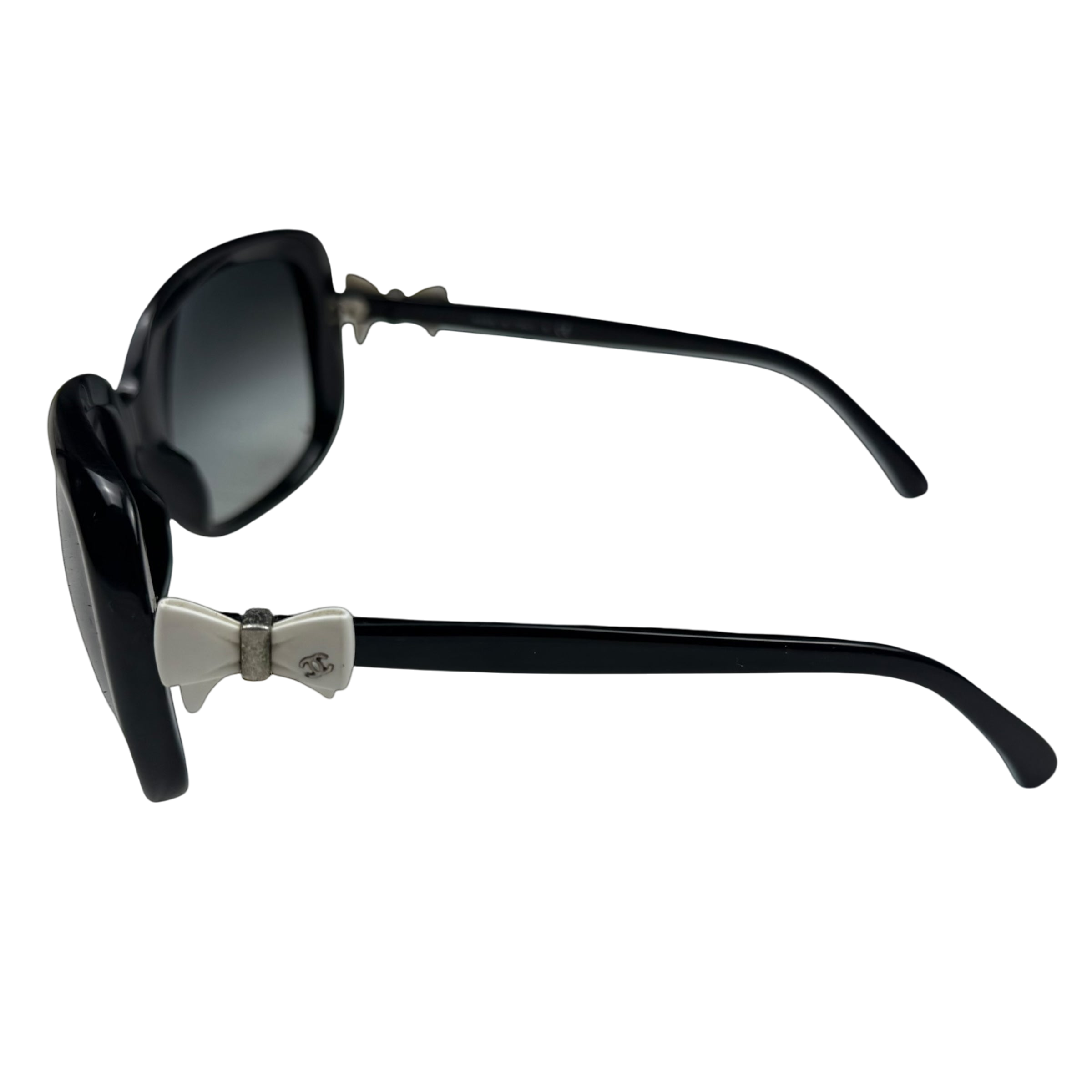 Chanel Bow Sunglasses Black/White