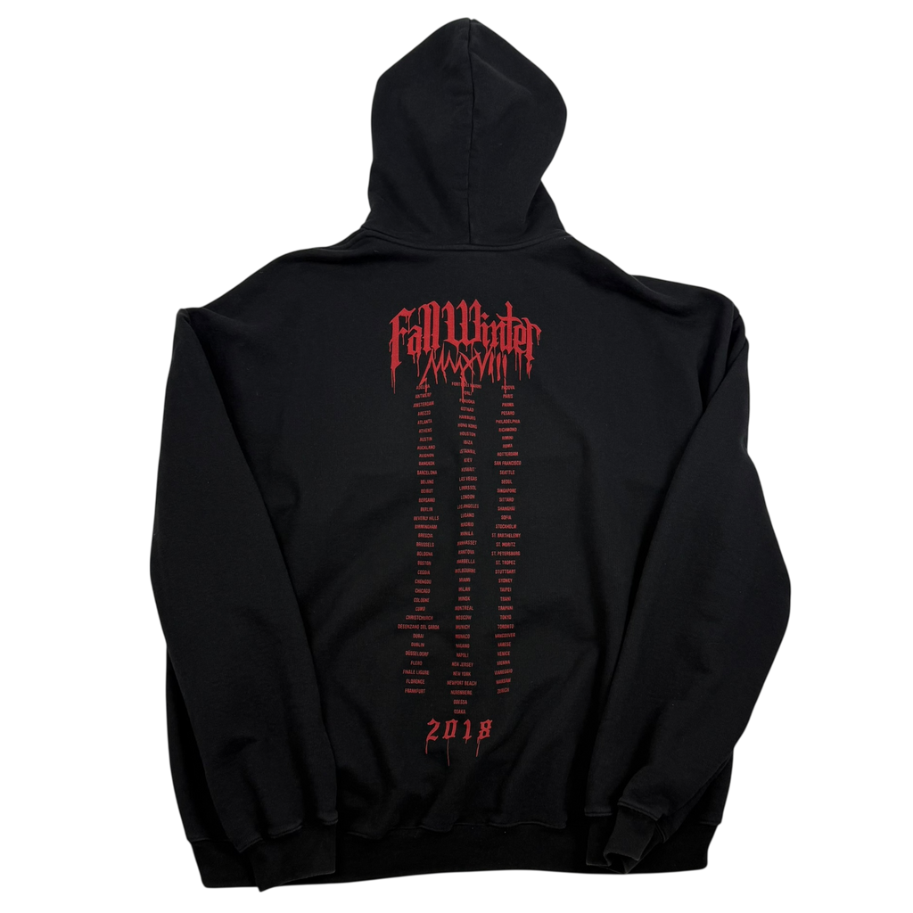 Vetements AW18 Metal Tour Logo Hoodie (Fits L-XL)