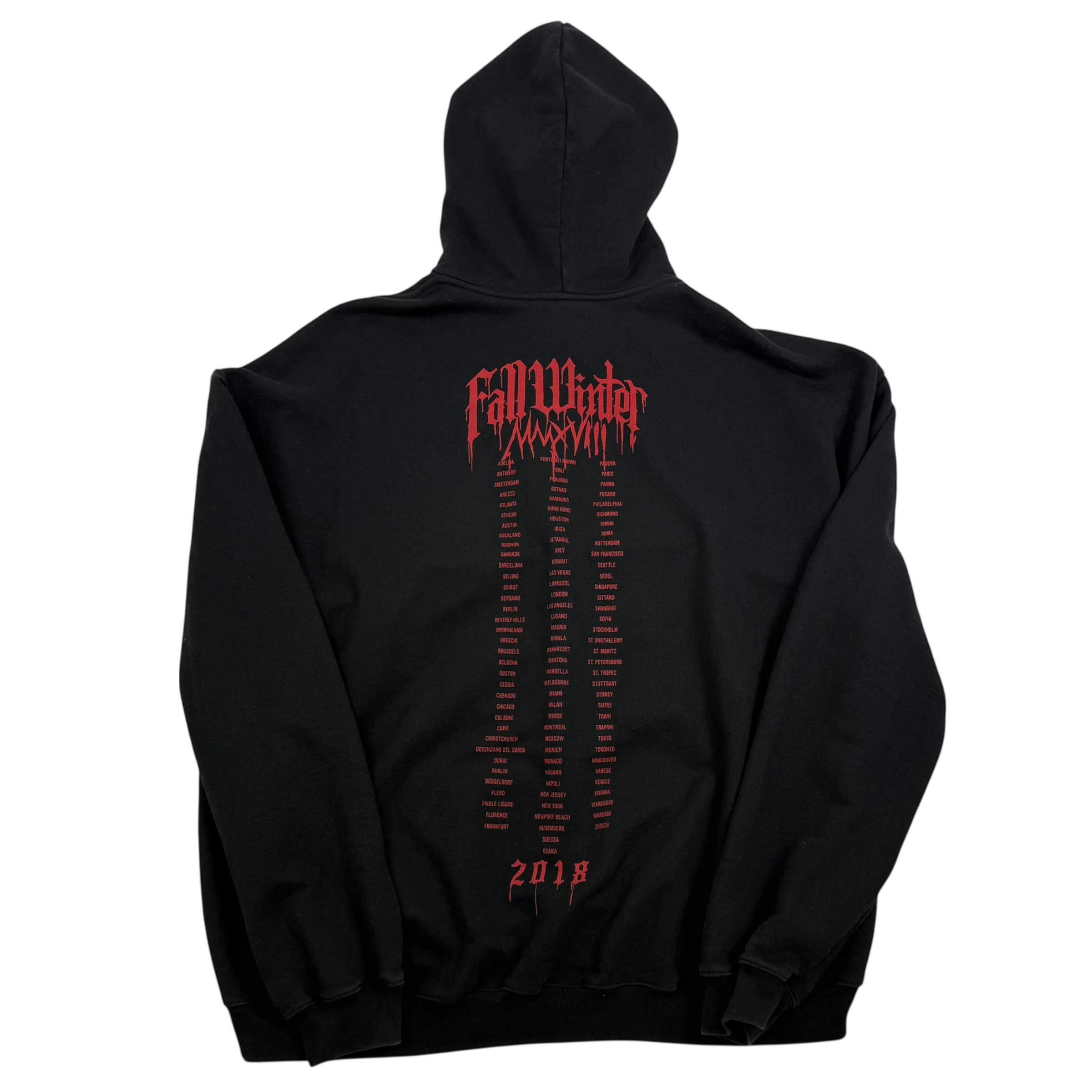 Vetements AW18 Metal Tour Logo Hoodie (Fits L-XL)