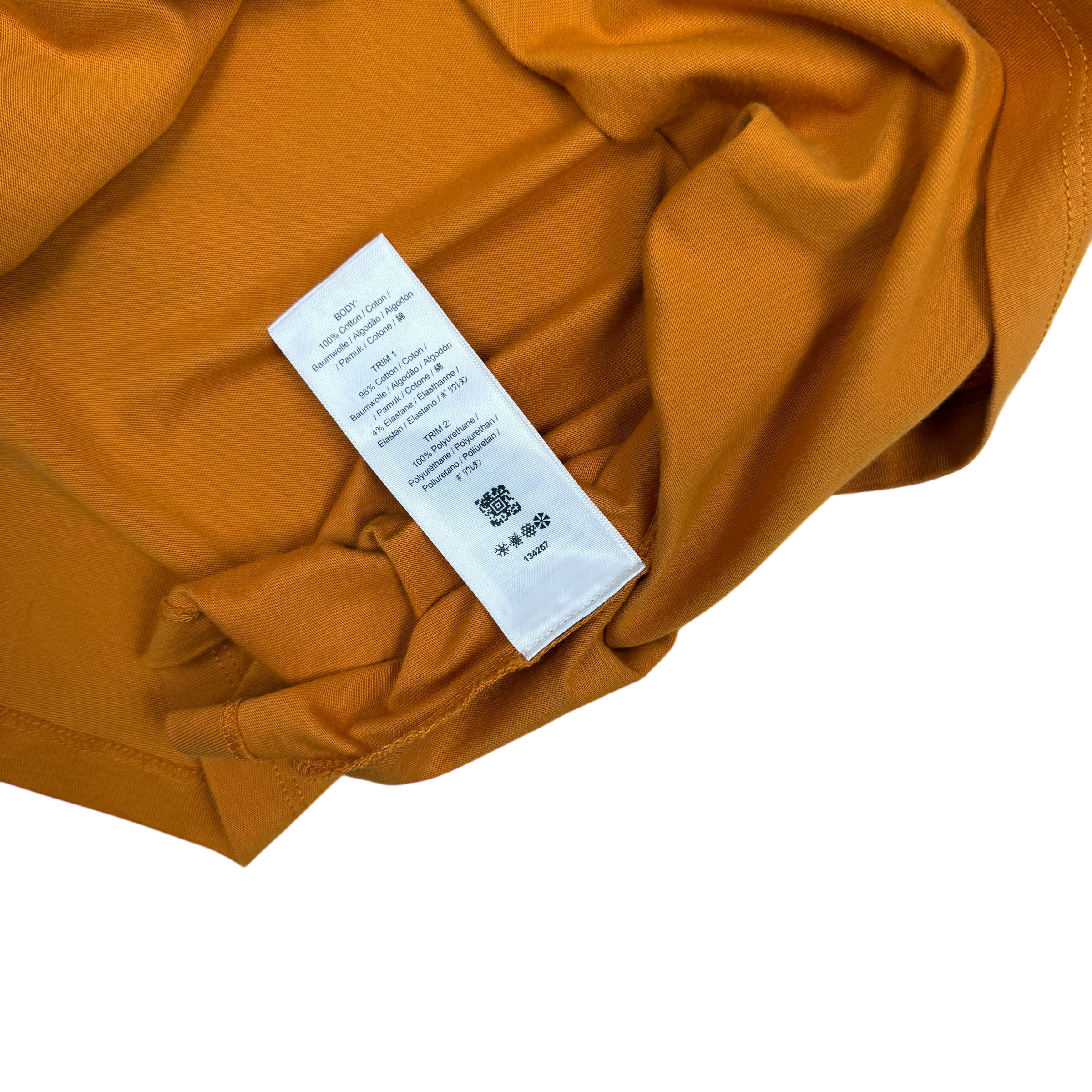 Fred Perry x Raf Simons Tape Detail T-Shirt Golden Orange (Fits M-L)